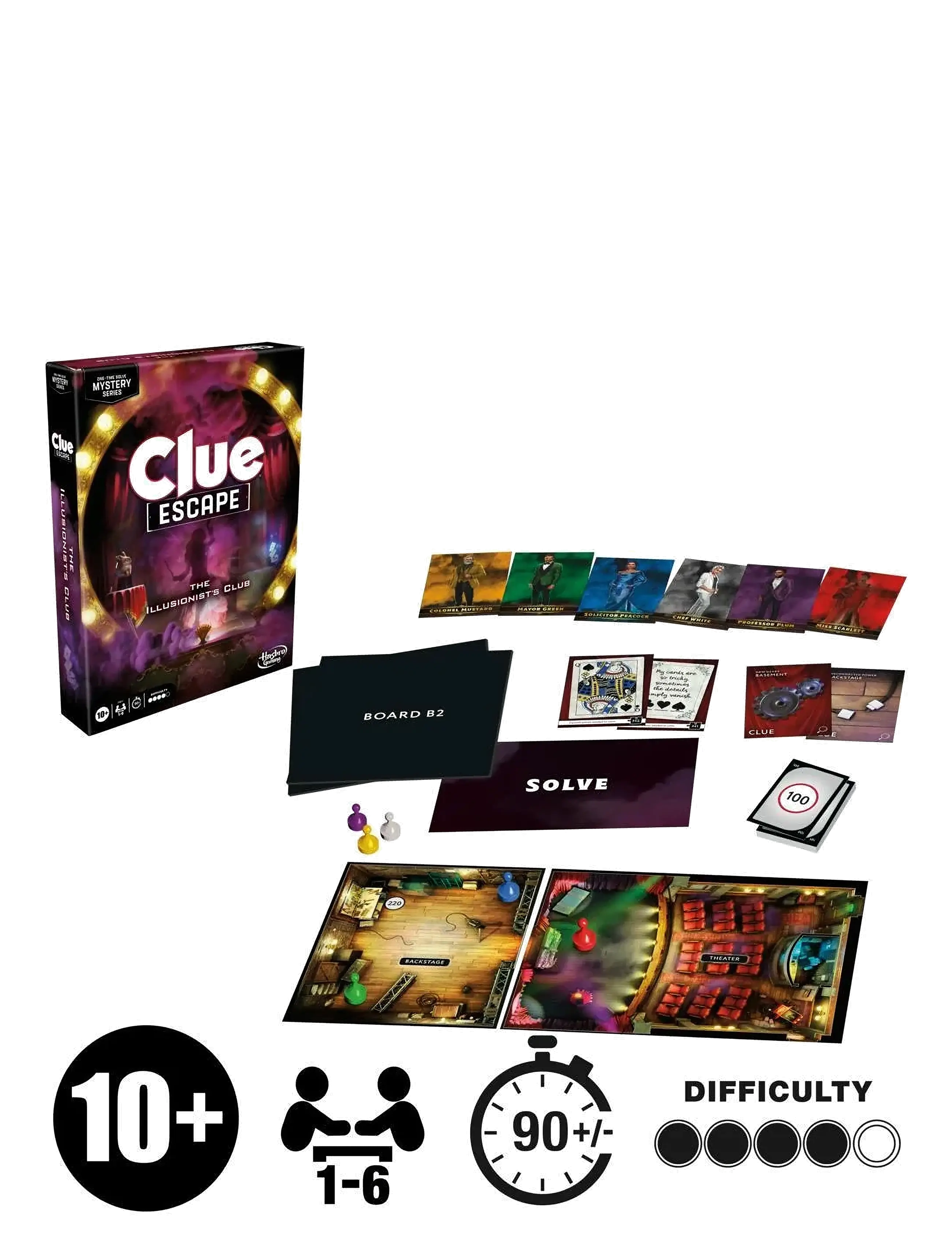 Hasbro Gaming - Cluedo Escape: The Illusionist’s Club - brettspill - multicolor - 2