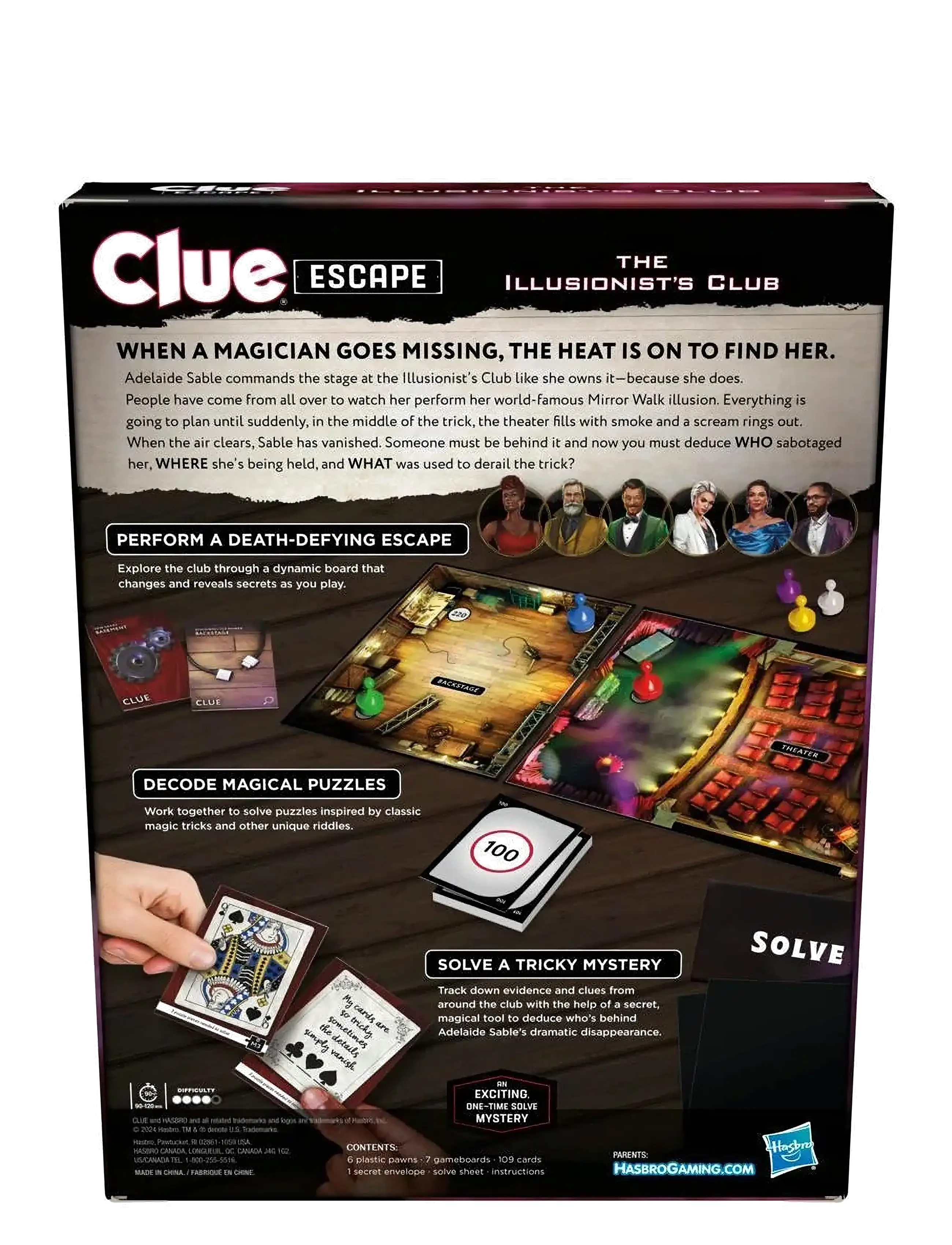 Hasbro Gaming - Cluedo Escape: The Illusionist’s Club - brettspill - multicolor - 3