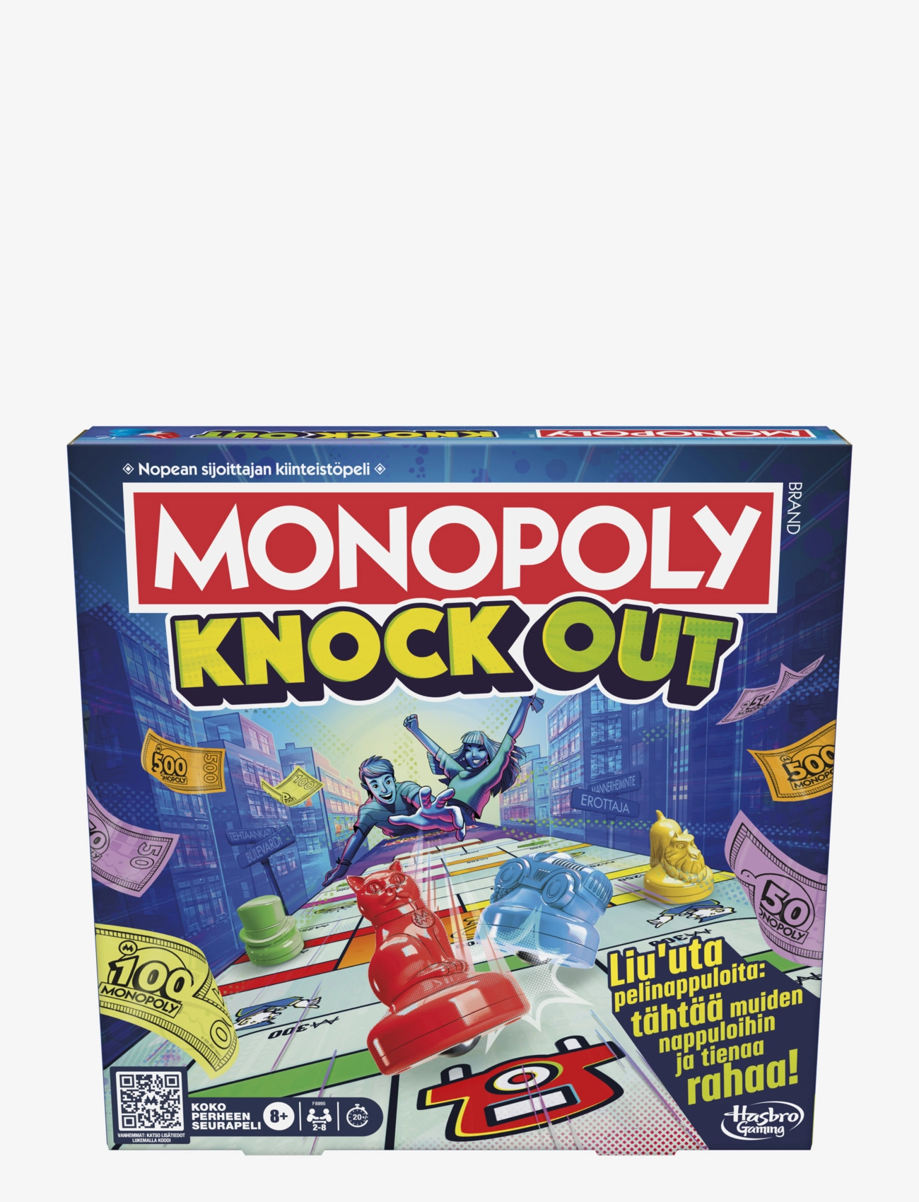 Hasbro Gaming Monopoly Knockout Family Party Game, Quick-Playing Board Games for Ages 8+, 2-8 Players, 20 Mins. - Pelit - MULTICOLOR / multi