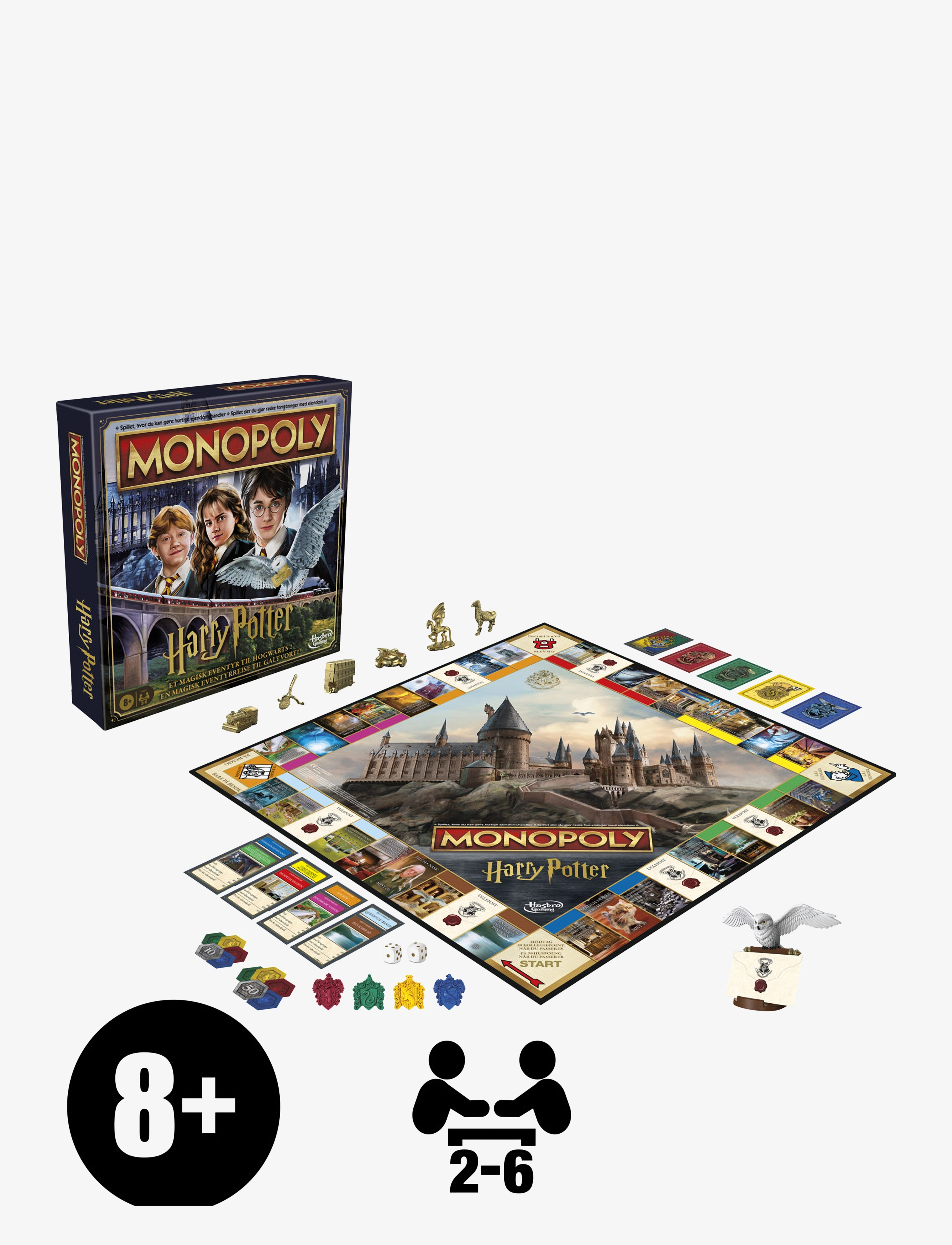Hasbro Gaming Monopoly Harry Potter Board Game Economic Simulation, DANISH, Multi/patterned, Spil > Brætspil, Børn