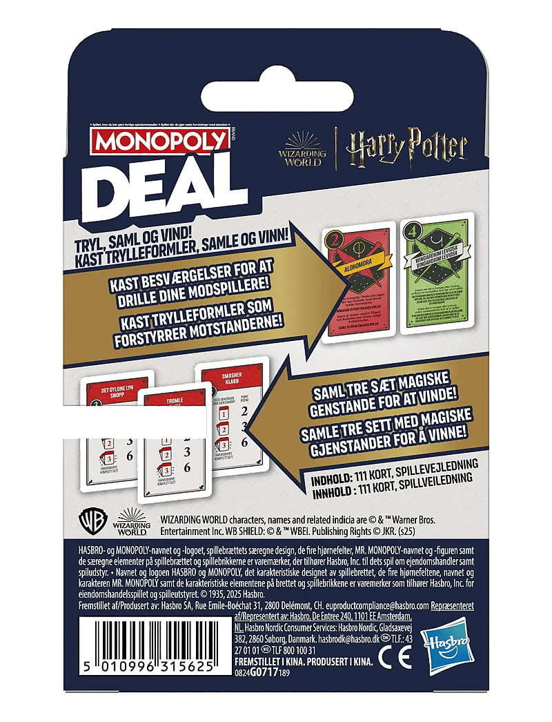 Hasbro Gaming - Monopoly Deal HARRY POTTER - brætspil - multicolor - 5