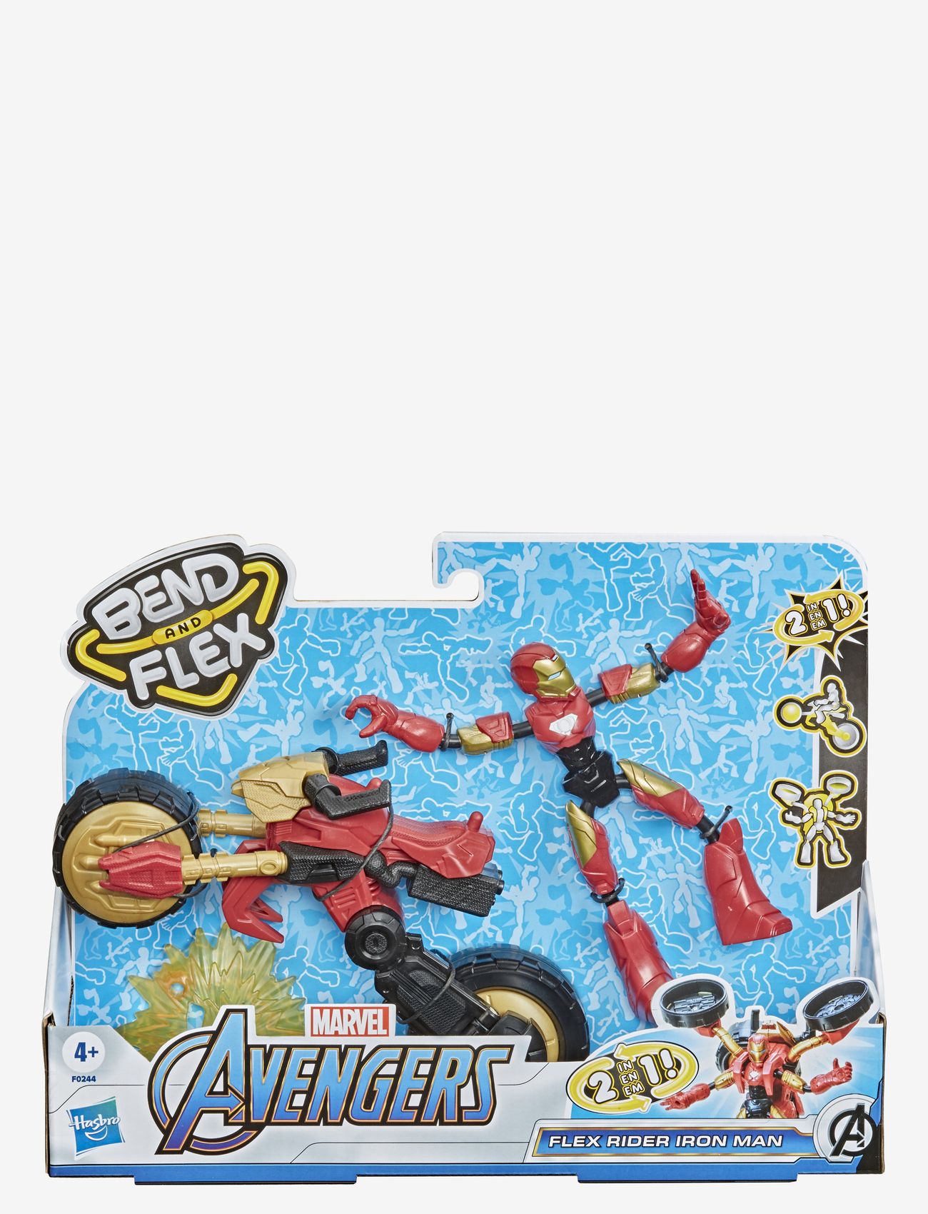Marvel - Marvel Iron Man & 2-In-1 Motorcycle - mažiausios kainos - multi coloured - 0