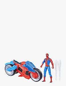 Marvel Spider-Man Spider-Man Web Blast Cycle Kids Playset with Poseable Spider-Man Action Figure, Marvel