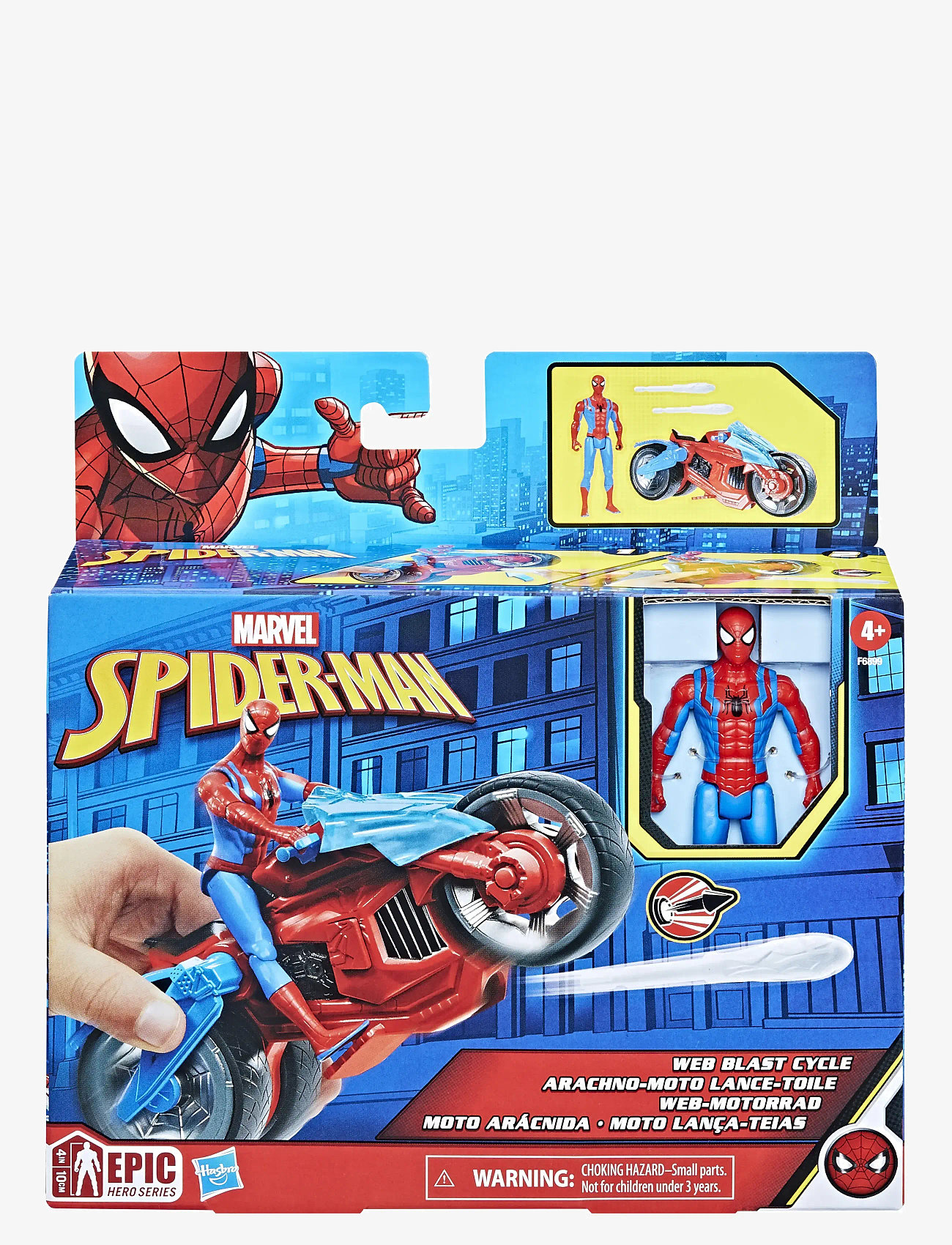 Marvel Marvel Spider-man Spider-man Web Blast Cycle Kids Playset With  Poseable Spider-man Action Figure – –, image size:800x1046