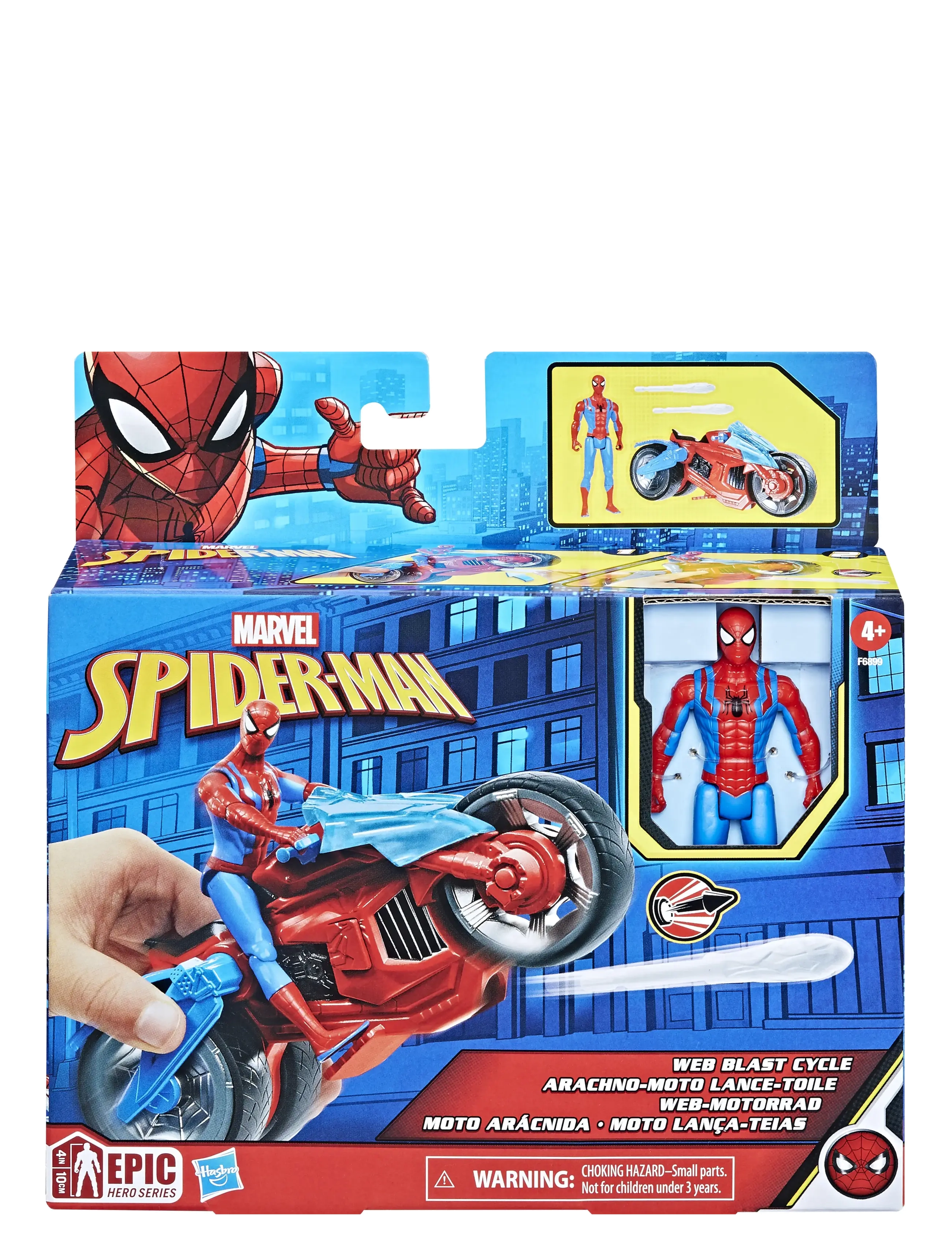 Marvel - Marvel Spider-Man Spider-Man Web Blast Cycle Kids Playset with Poseable Spider-Man Action Figure - multicolor - 4