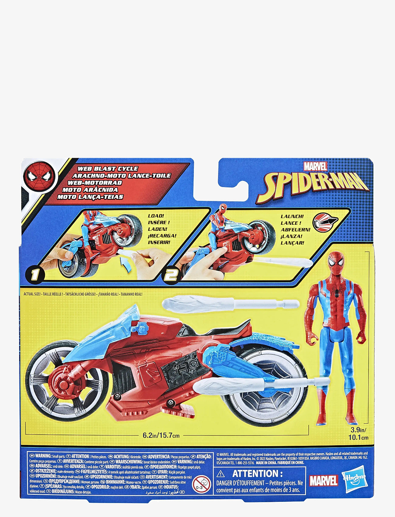 Marvel - Marvel Spider-Man Spider-Man Web Blast Cycle Kids Playset with Poseable Spider-Man Action Figure - multicolor - 5