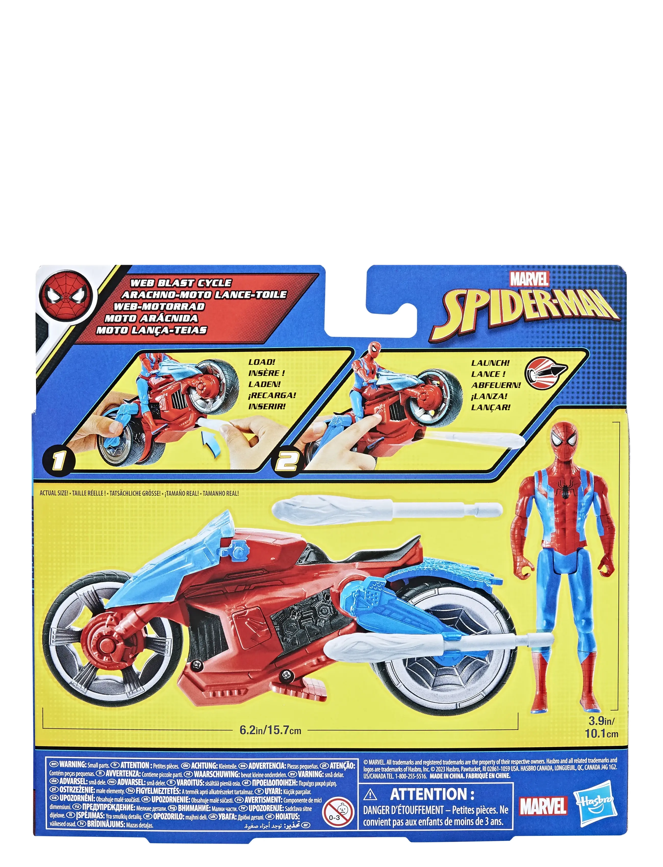 Marvel - Marvel Spider-Man Spider-Man Web Blast Cycle Kids Playset with Poseable Spider-Man Action Figure - multicolor - 5