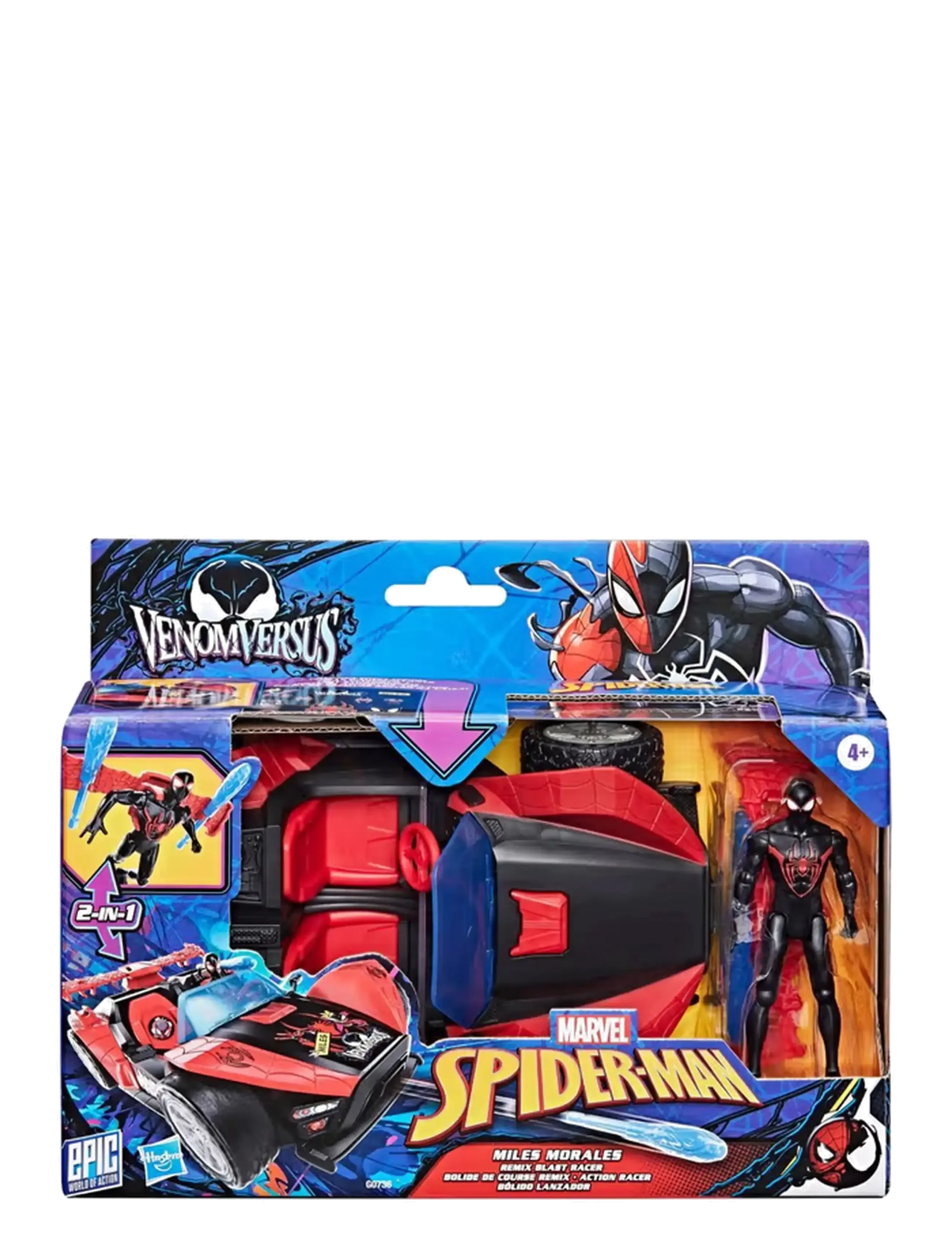 Marvel - Marvel Spider-Man VenomVersus Epic World of Action Miles Morales Remix Blast Racer - legetøjsfigurer & sæt - multicolor - 4