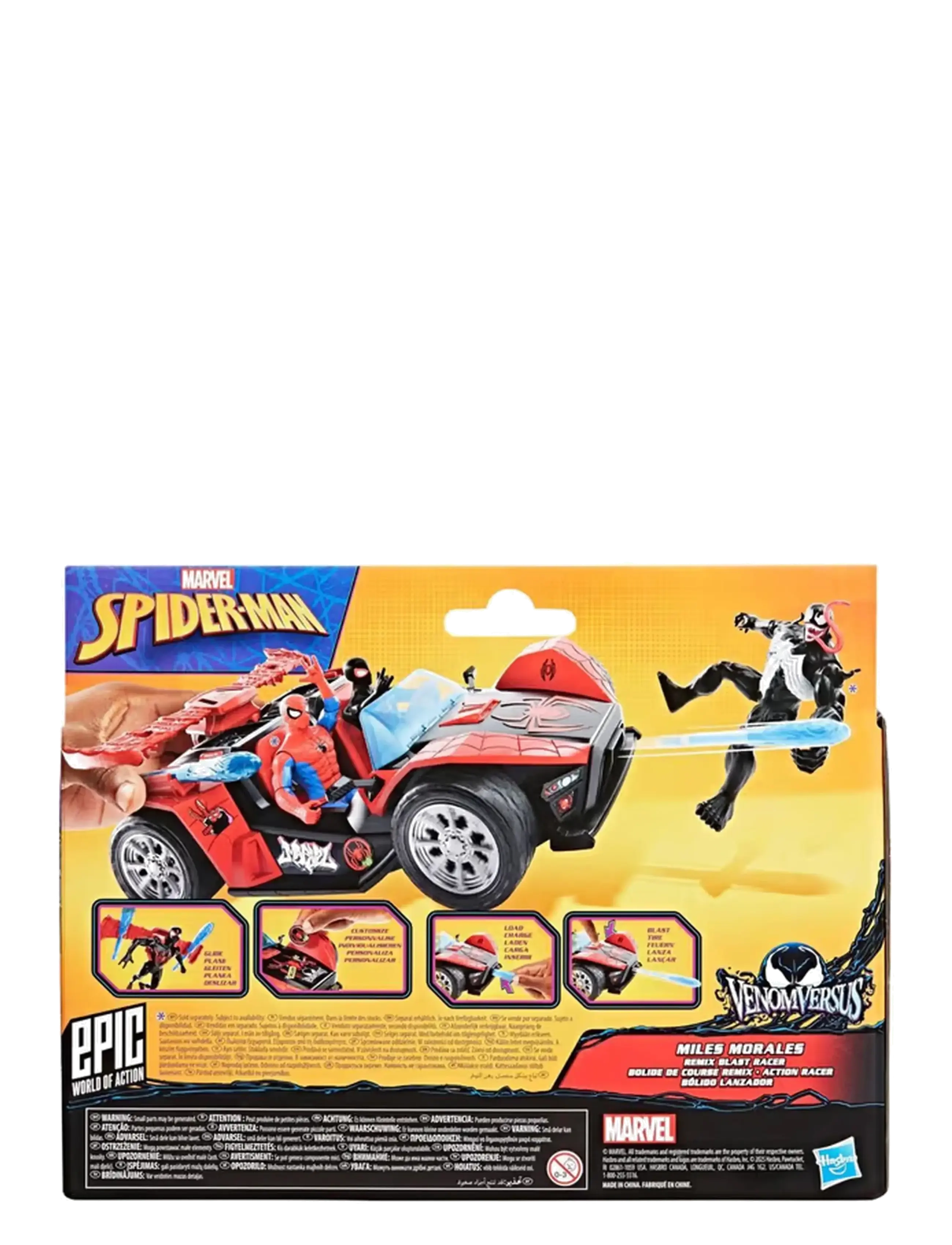 Marvel - Marvel Spider-Man VenomVersus Epic World of Action Miles Morales Remix Blast Racer - legetøjsfigurer & sæt - multicolor - 5