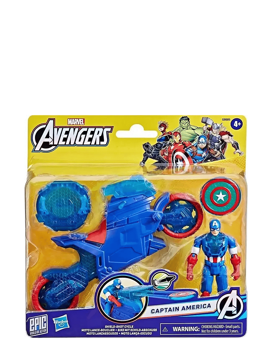 Marvel - Marvel Avengers Epic World of Action Captain America Shield-Shot Cycle Vehicle Playset - multicolor - 1