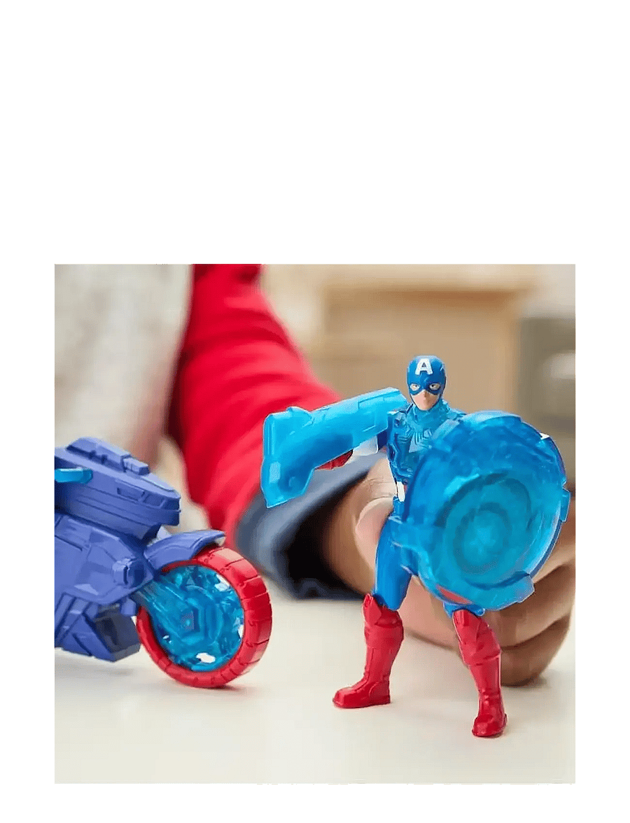 Marvel - Marvel Avengers Epic World of Action Captain America Shield-Shot Cycle Vehicle Playset - multicolor - 4