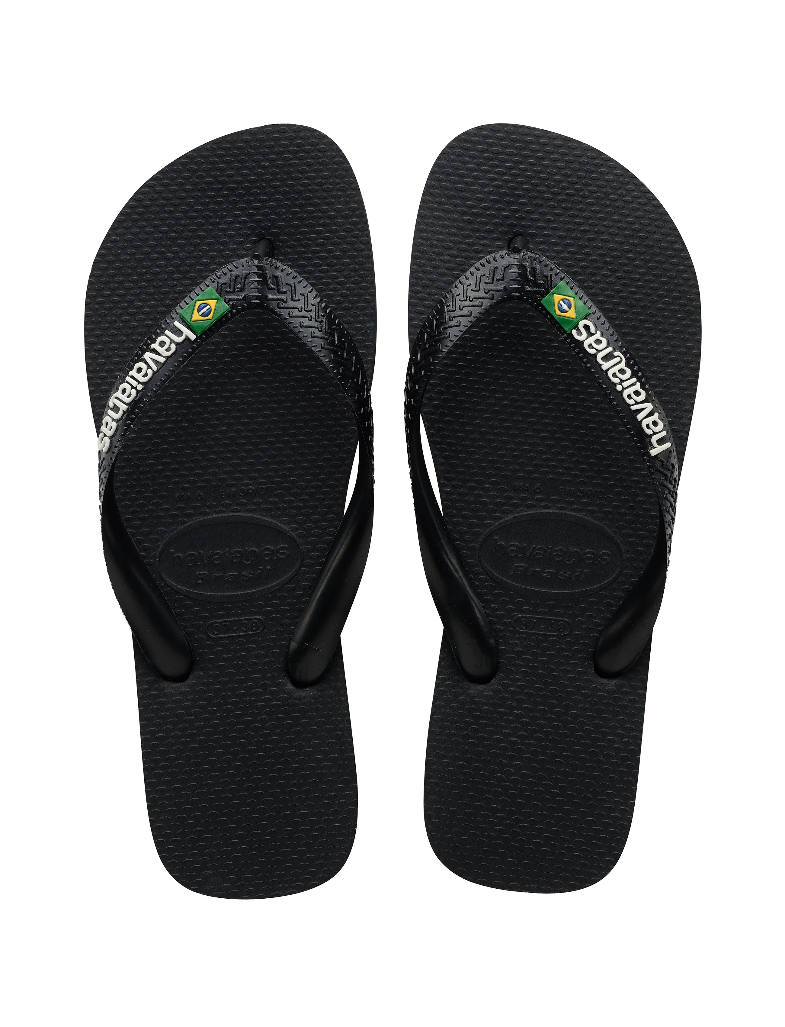 Havaianas Hav. Brasil Logo, Mænd, Brasil Logo Klipklapper, Sort, Str: 35-36