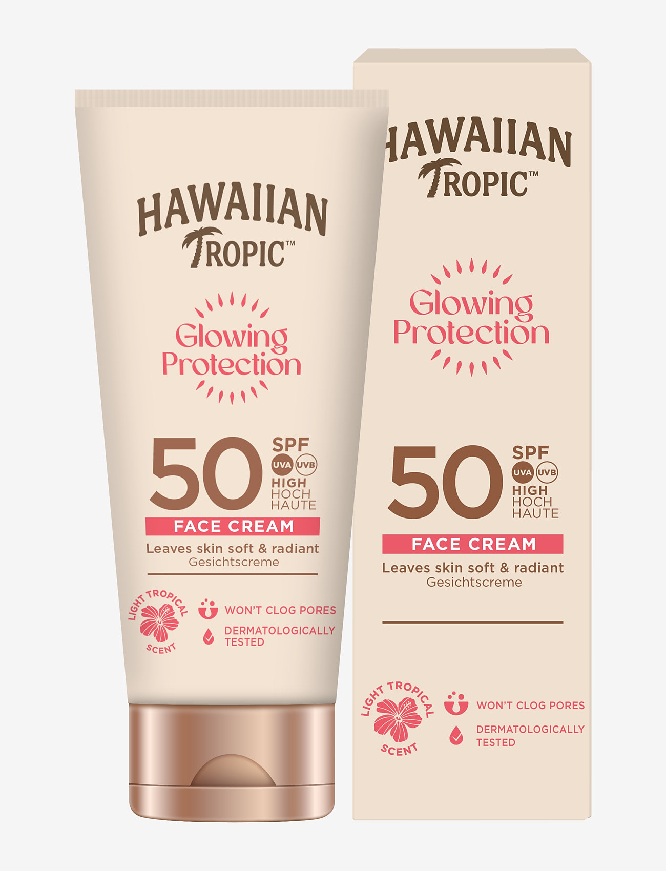 Hawaiian Tropic - Glowing Protection Face Lotion SPF50 50 ml - veidui - clear - 1