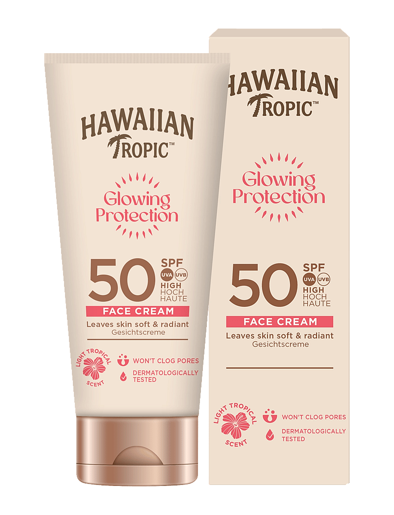 Hawaiian Tropic - Glowing Protection Face Lotion SPF50 50 ml - solcremer til ansigt - clear - 1