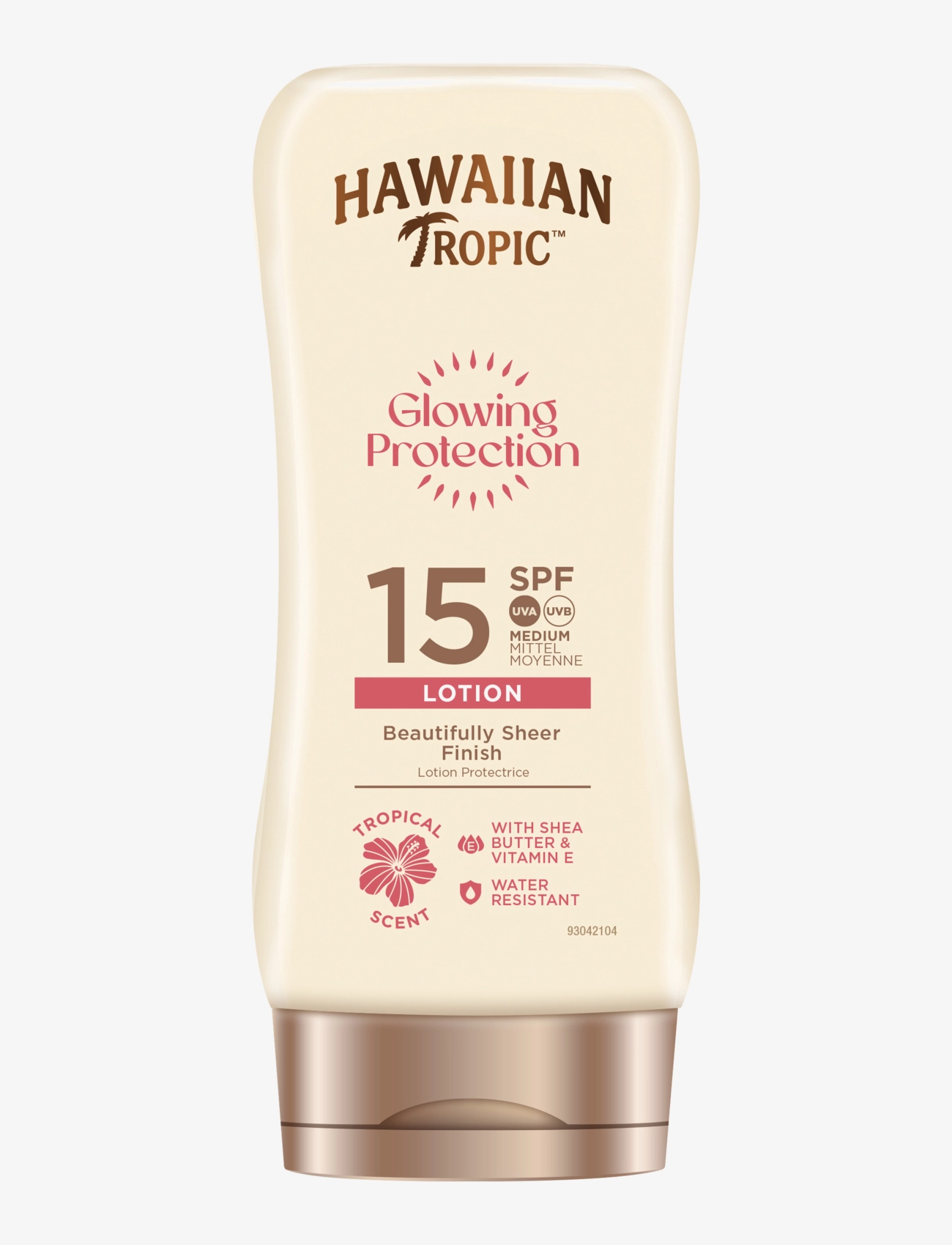 Hawaiian Tropic Glowing Protection Lotion Spf15, 180 ml, Nude, Solpleje > Krop, Dame