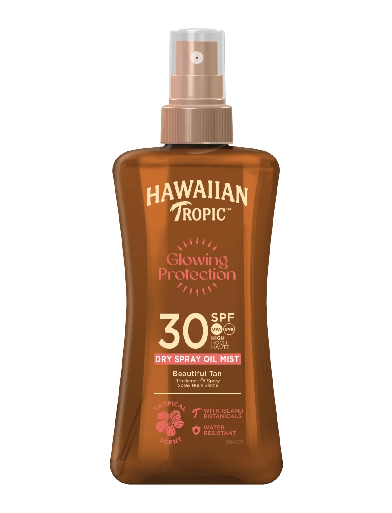 Hawaiian Tropic Glowing Protection Dry Spray Oil Mist Spf30 200 ml, 200 ml, Nude, Solprodukter > Solpleje, Dame