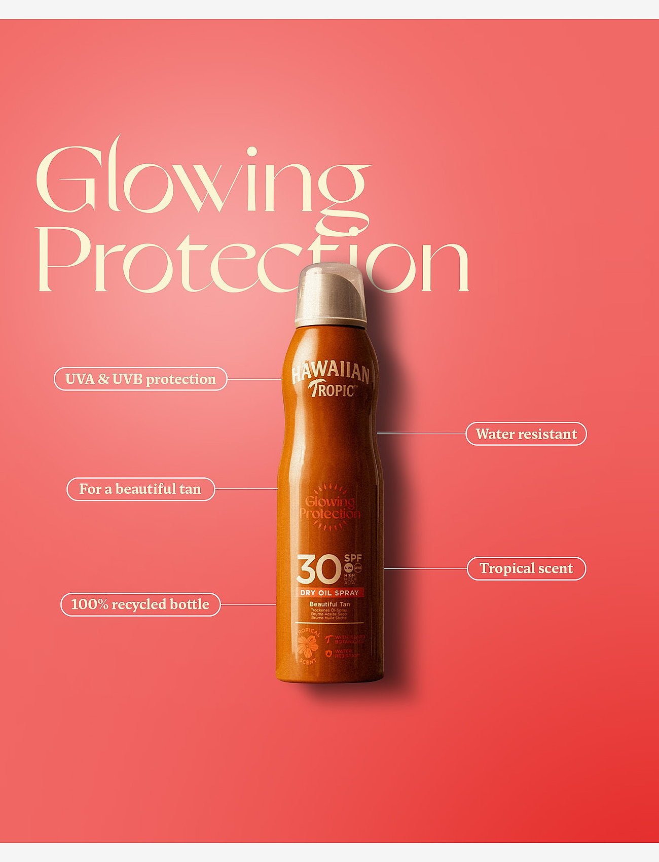 Hawaiian Tropic - Dry Oil Coco&Mango C-spray SPF30 180 ml - kehale - clear - 2