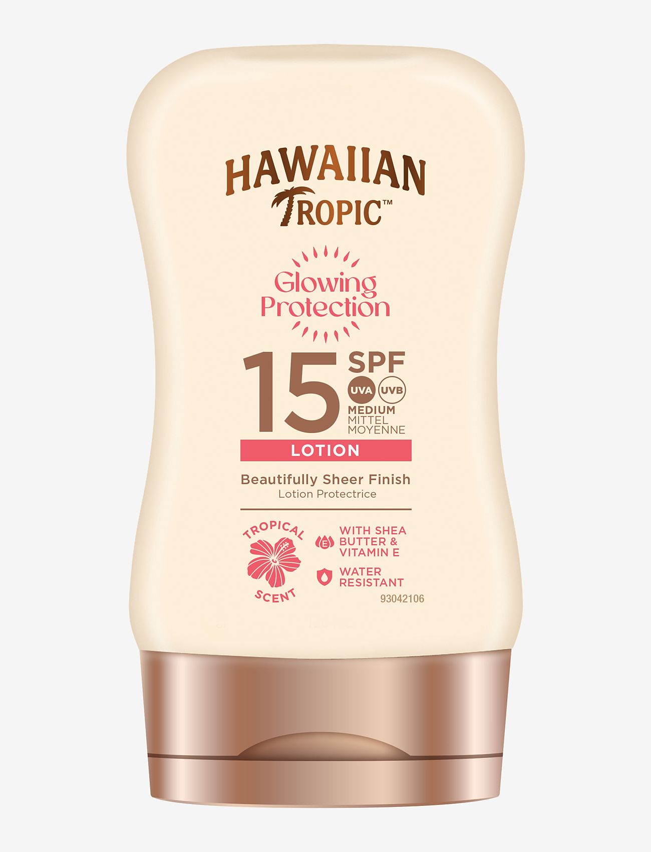 Hawaiian Tropic - Glowing Protection Lotion SPF15 100 ml - vartalolle - clear - 0