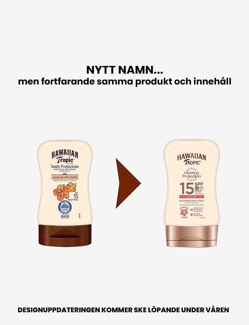 Hawaiian Tropic - Glowing Protection Lotion SPF15 100 ml - vartalolle - clear - 1