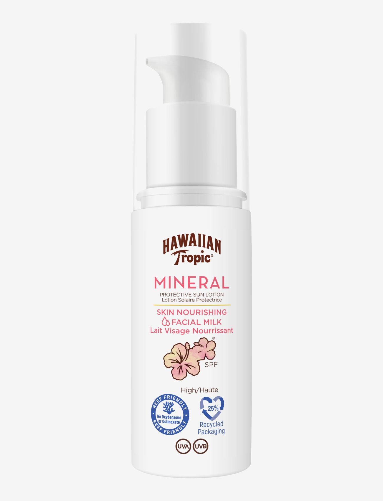 Hawaiian Tropic - Mineral Sun Milk Face SPF30 50 ml - näole - clear - 0
