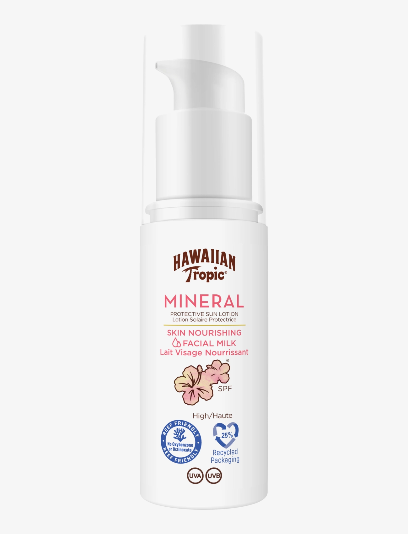 Hawaiian Tropic Mineral Sun Milk Face SPF30 50 ml - Päikesetooted - CLEAR / undefined