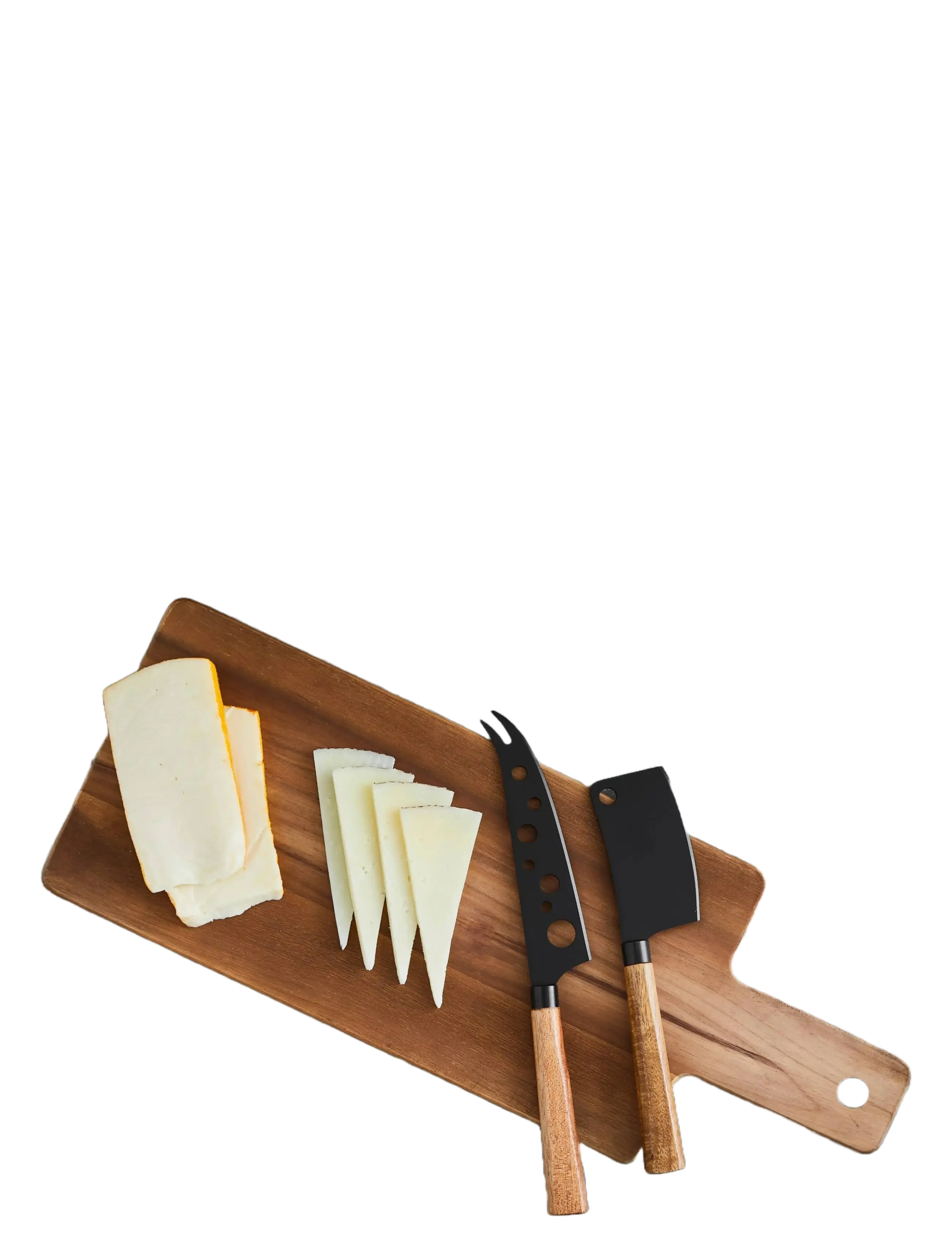 Hâws Santo Cheese Set 2 knives and cutting board - BROWN