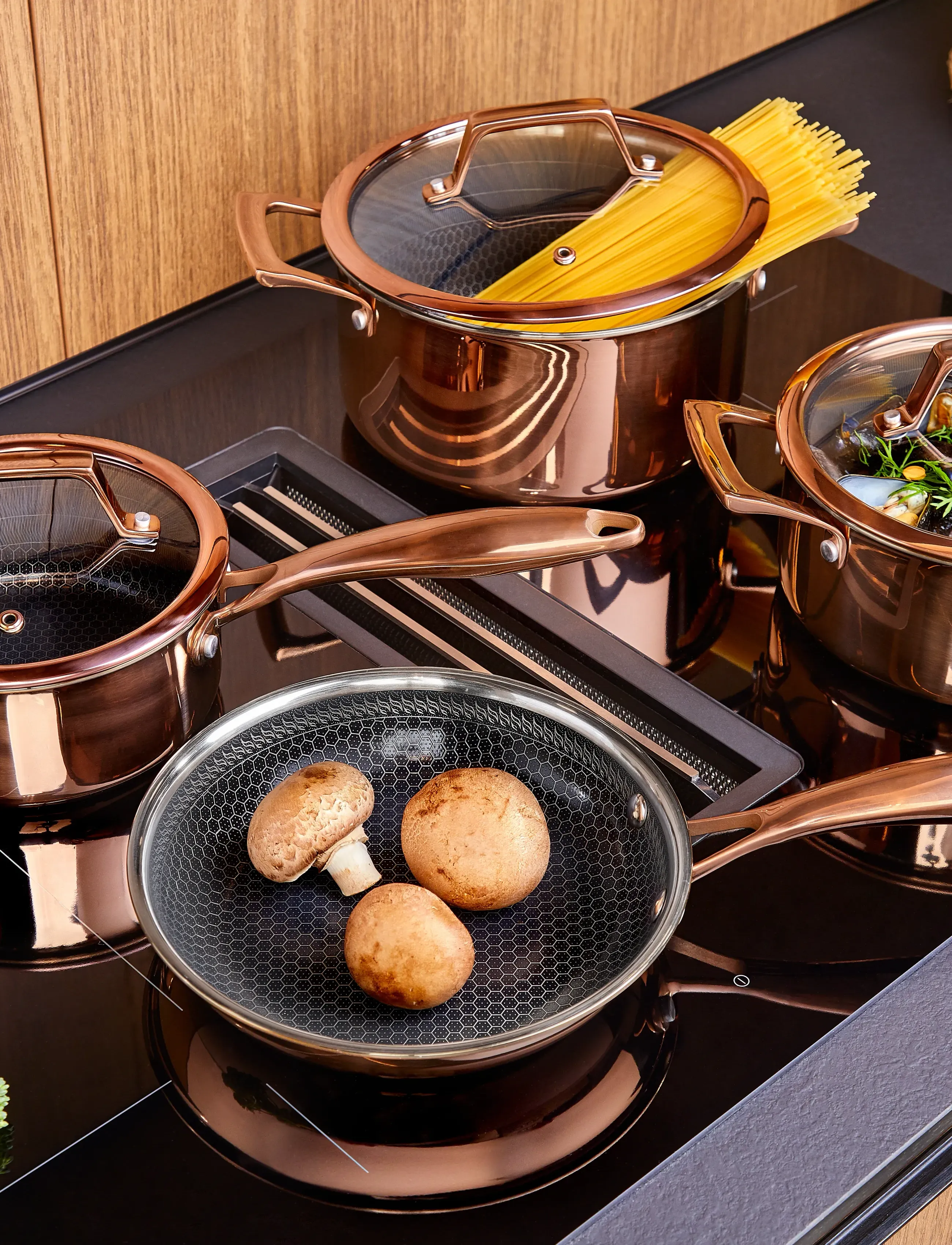 Hâws Santo - Hâws Santo Casserole 3.4L w/Lid Hybrid coating Rose Gold - gryder - rose - 2