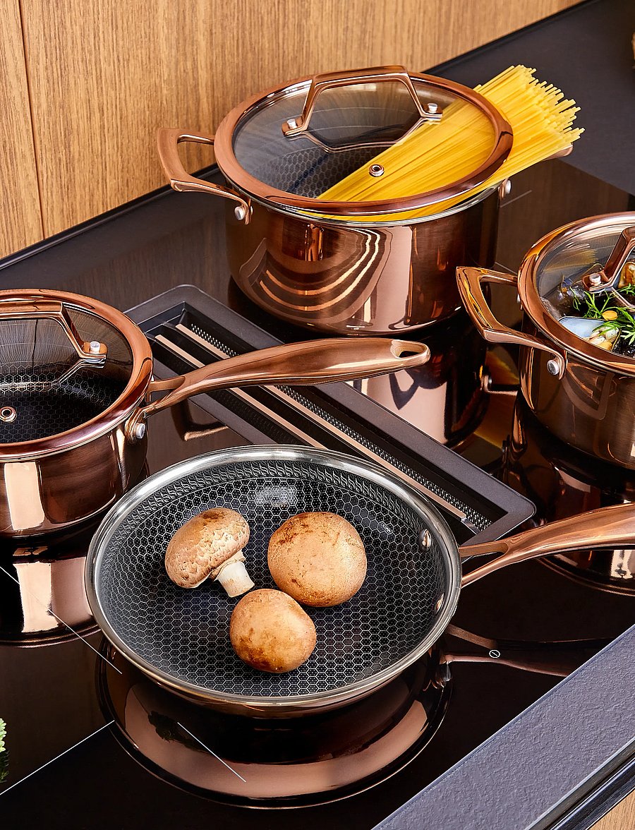 Hâws Santo - Hâws Santo Casserole 3.4L w/Lid Hybrid coating Rose Gold - pajad - rose - 2