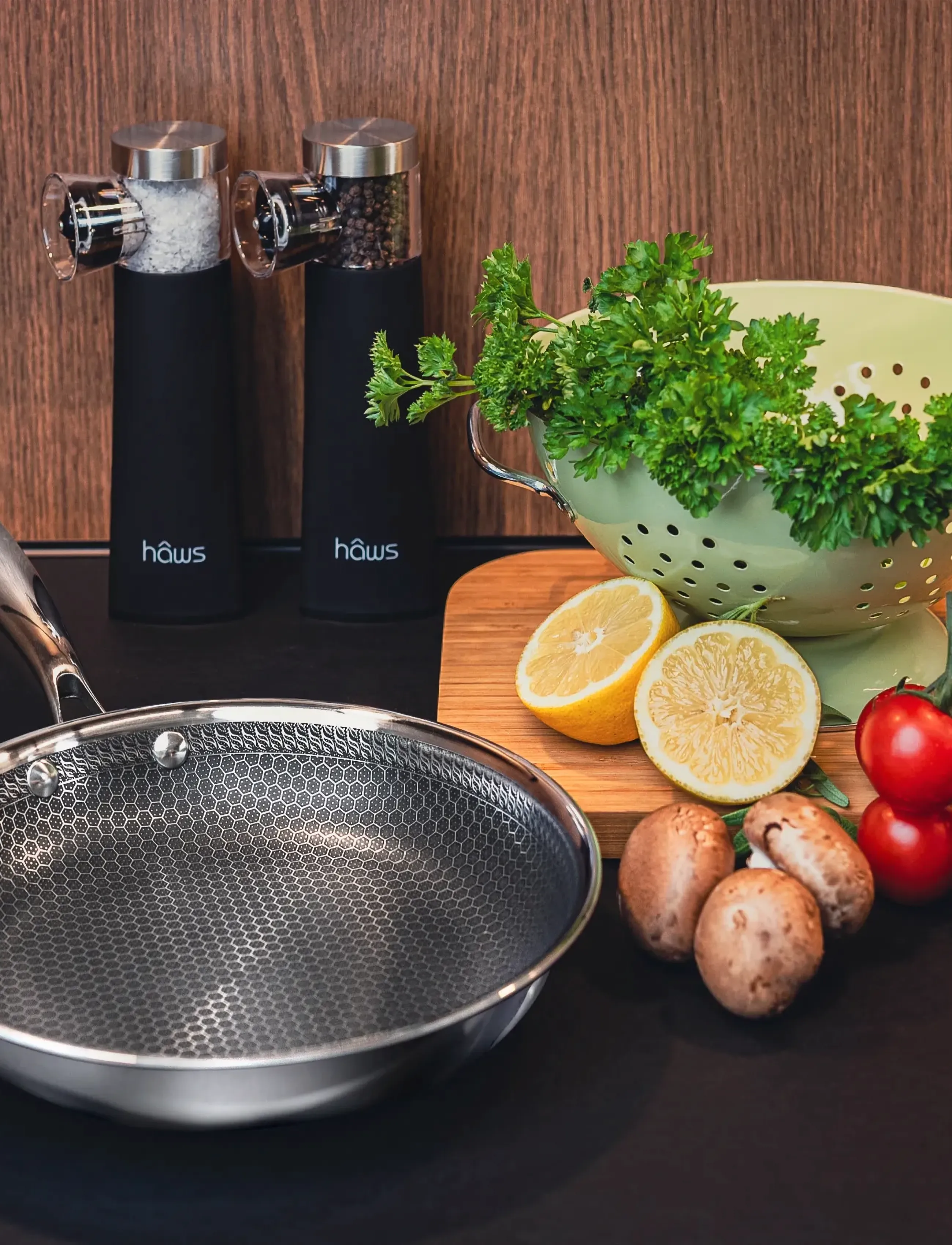 Hâws Santo - Hâws Santo Frying Pan 24cm Hybrid coating - koekenpannen - silver - 2