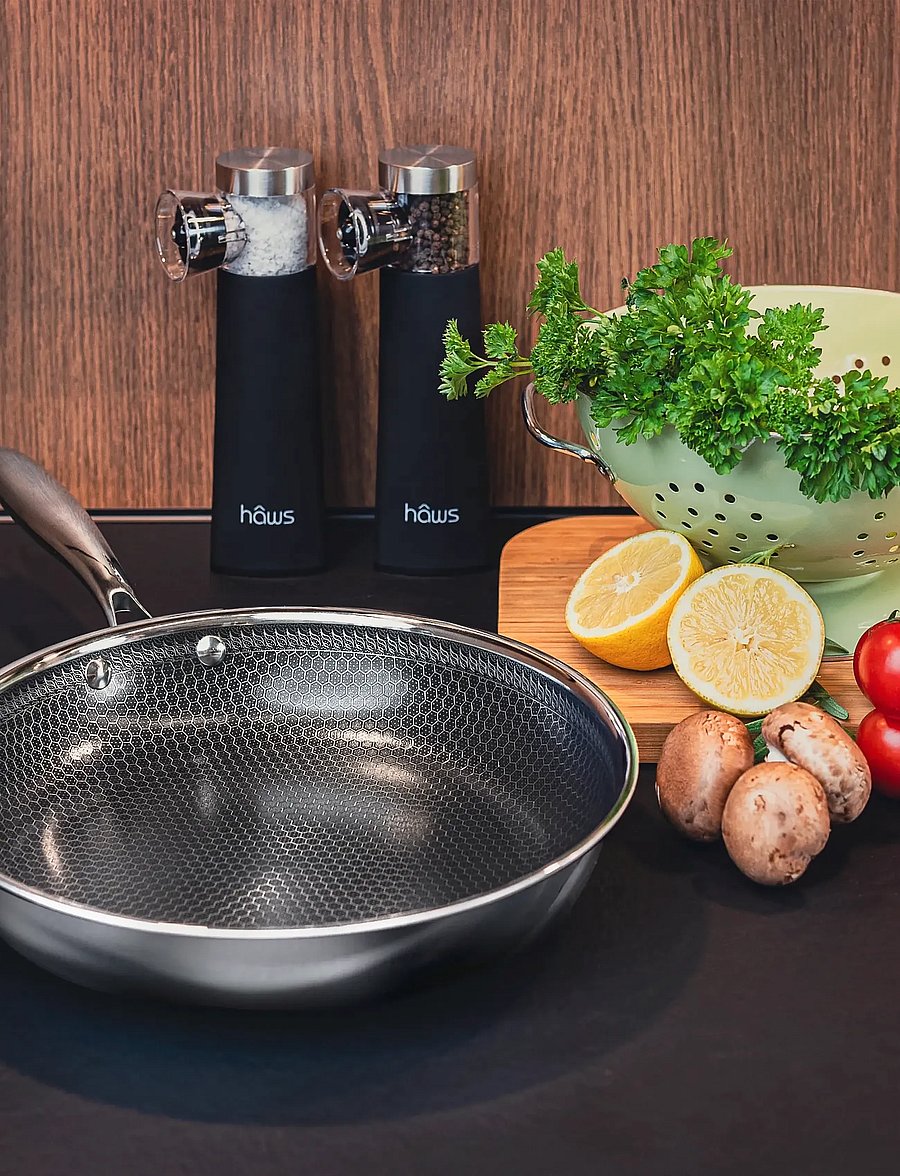 Hâws Santo - Hâws Santo Frying Pan 28cm Hybrid coating - praepannid ja pannid - silver - 2