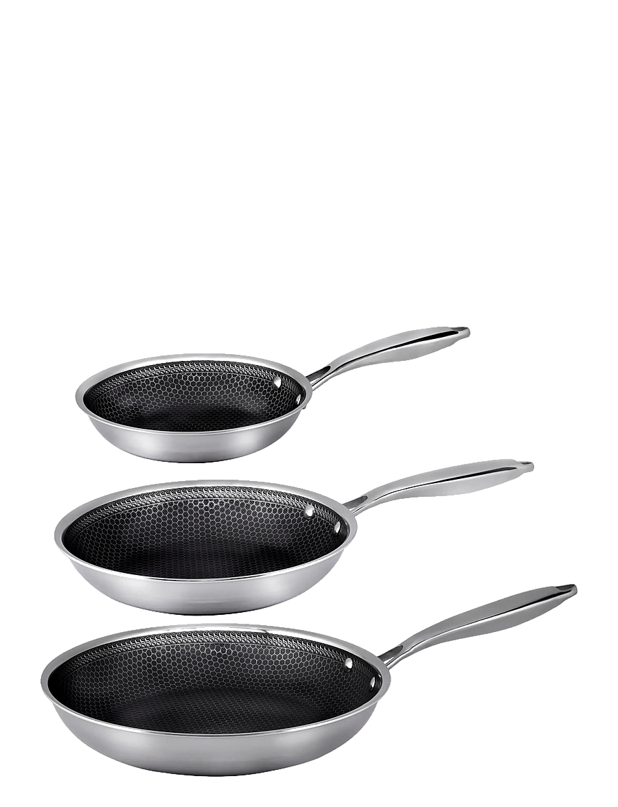 Hâws Santo - Hâws Santo Frying Pan 20+24+28cm Hybrid coating - praepannid ja pannid - silver - 1
