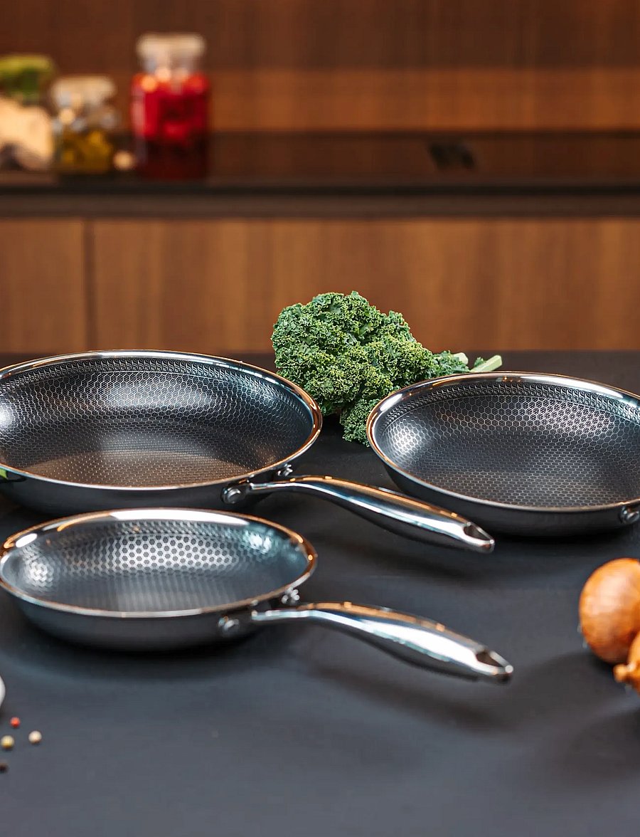 Hâws Santo - Hâws Santo Frying Pan 20+24+28cm Hybrid coating - praepannid ja pannid - silver - 0