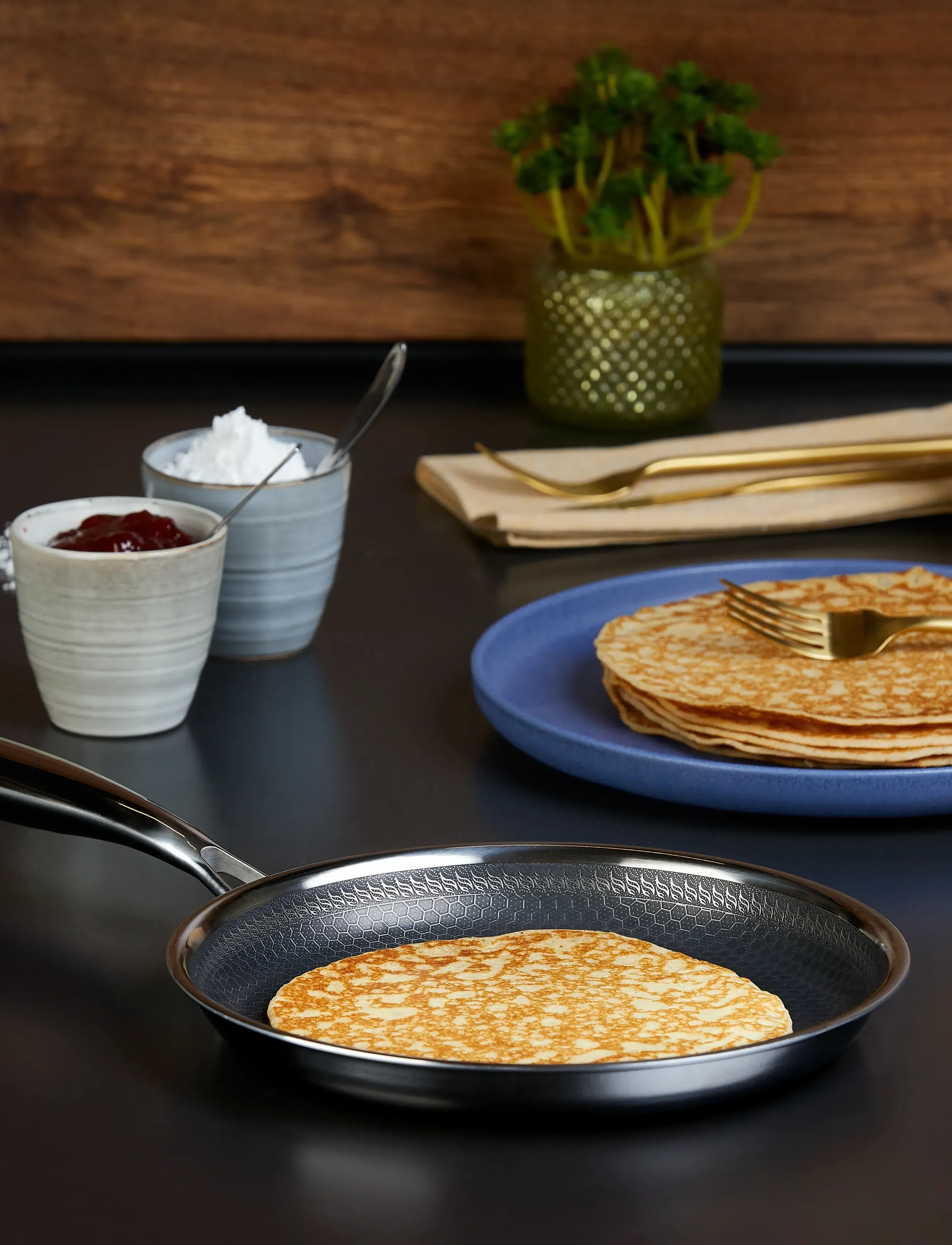 Hâws Santo Pancake Pan 24Cm Hybrid Coating, Ø 24 cm, Pots & Pans, Silber - Frying Homeware
