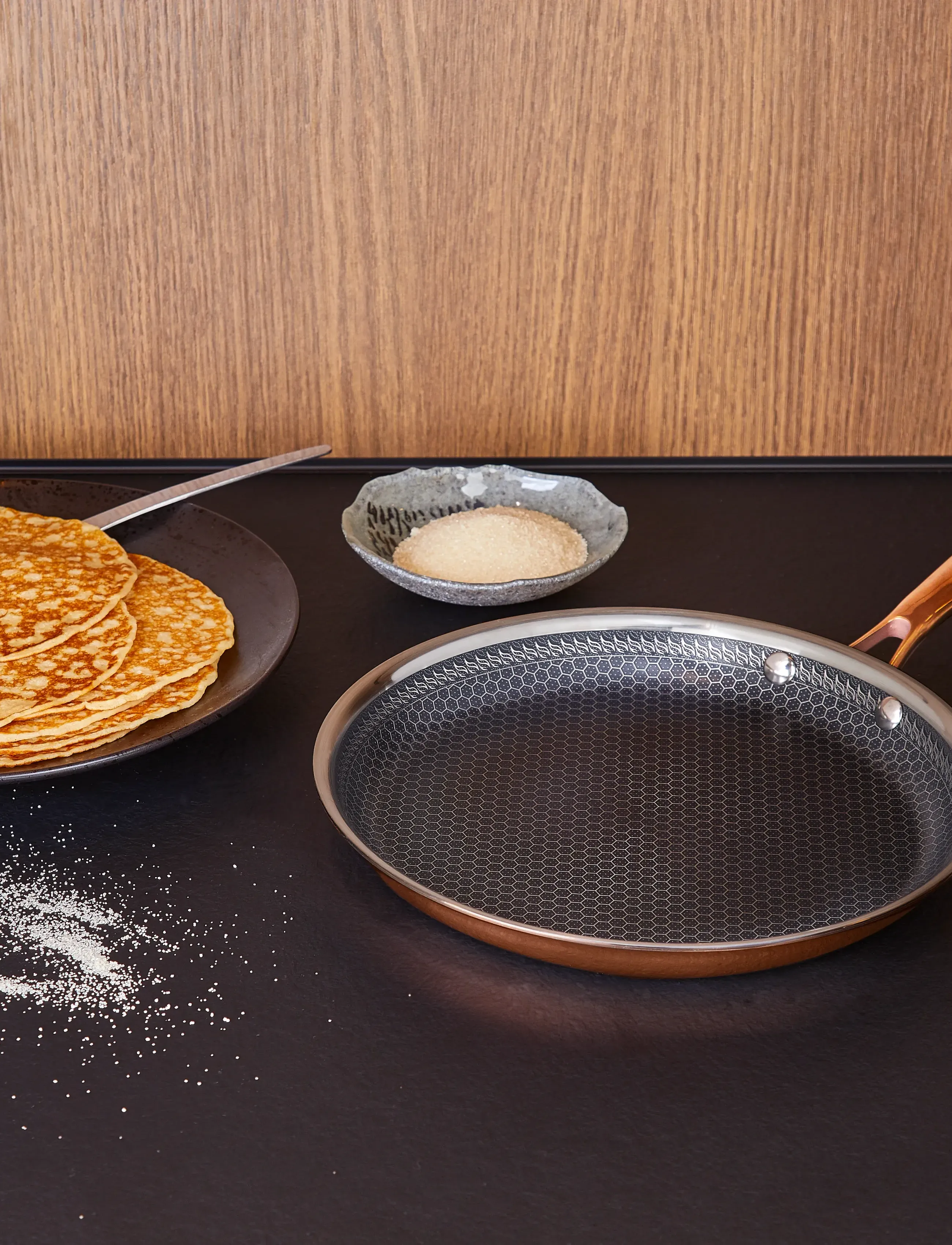 Hâws Santo Pancake Pan 24Cm Hybrid Coating Rose Gold, Ø 24 cm, Pots & Pans, Schwarz - Frying Homeware
