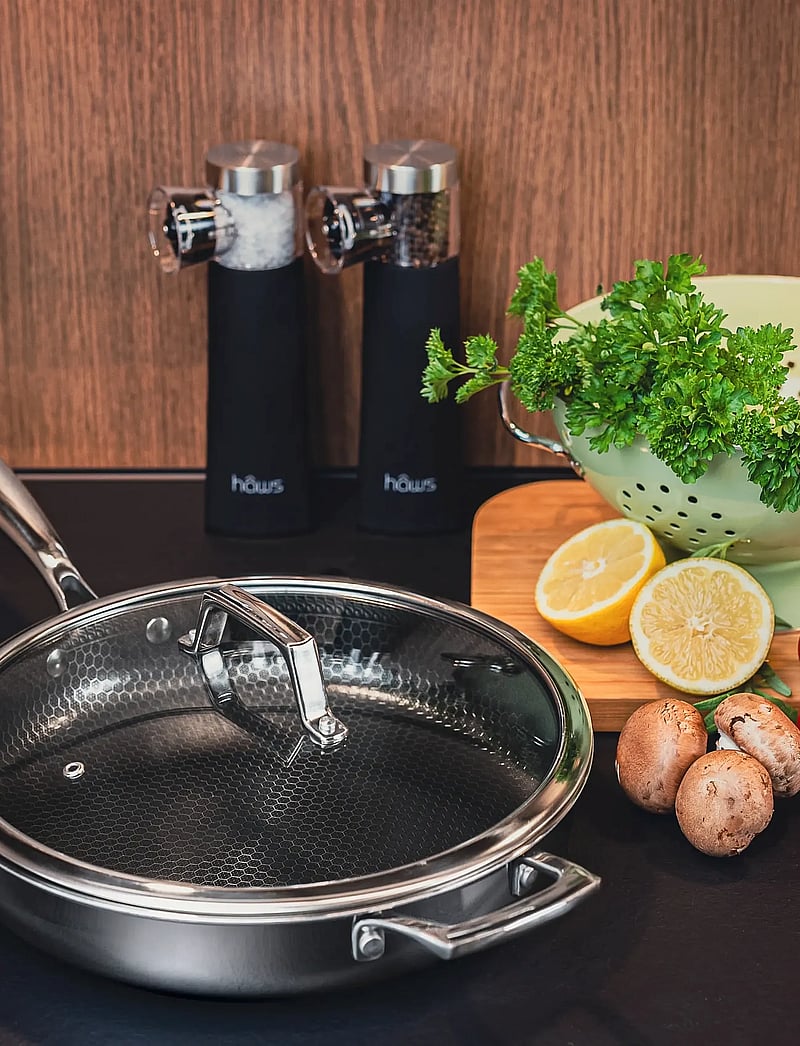 Hâws Santo - Hâws Santo Sauté Pan 28cm w/Lid Hybrid coating - kastmepotid ja -pannid - silver - 3