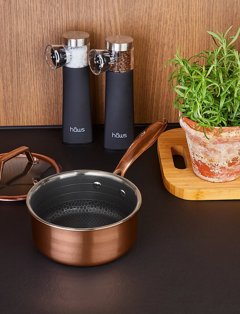 Hâws Santo - Hâws Santo Saucepan 1.5L w/Lid Hybrid coating Rose Gold - stieltöpfe - rose - 1