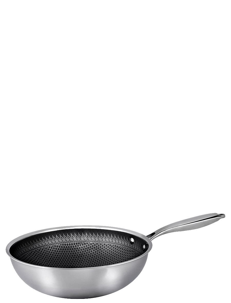 Hâws Santo - Hâws Santo Wok 28cm Hybrid coating - vokipannid - silver - 1
