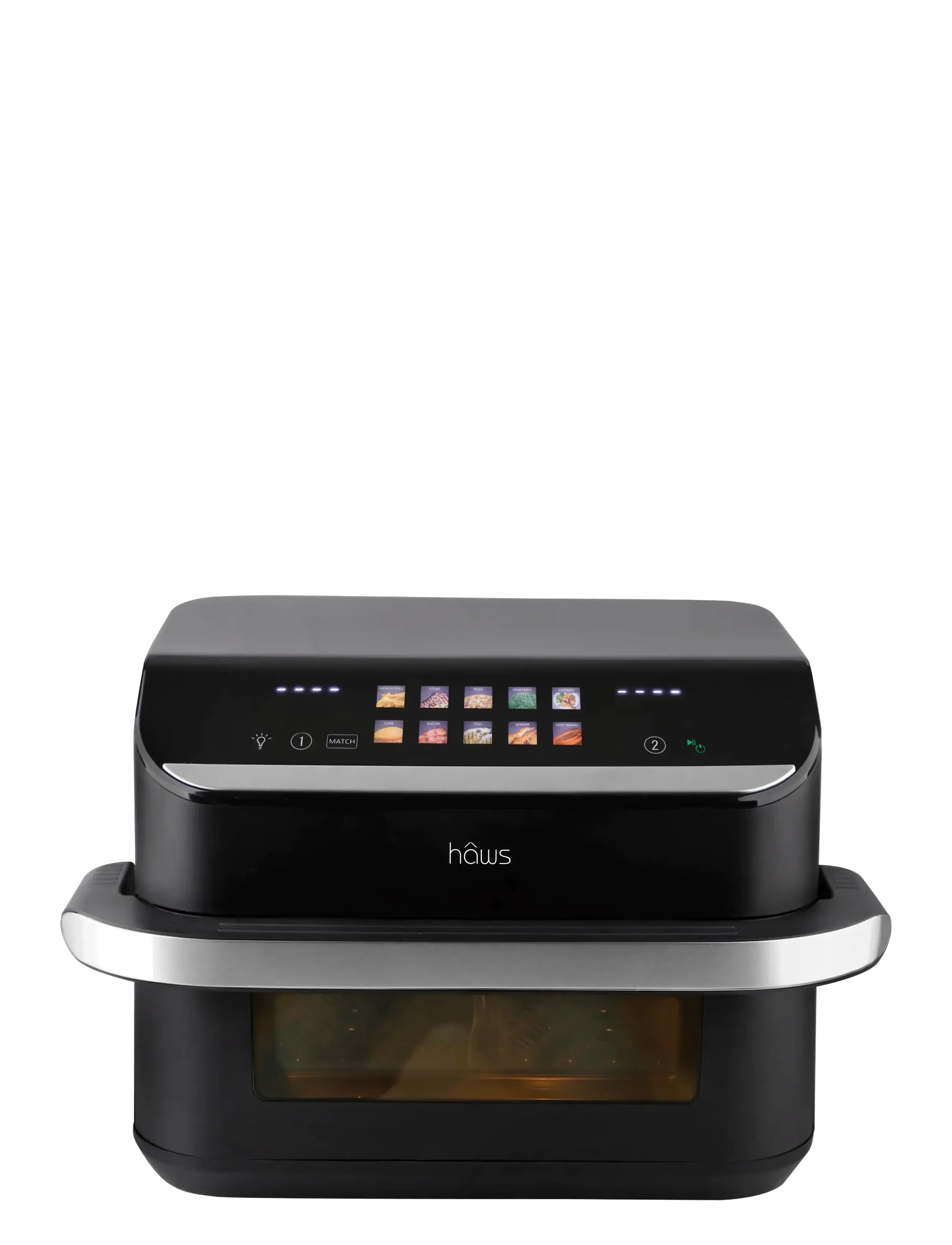 Hâws - Air Fryer 10L w. Divider 2400W Dual Heater PFAS Free Coating - heißluftfritteusen - black - 1