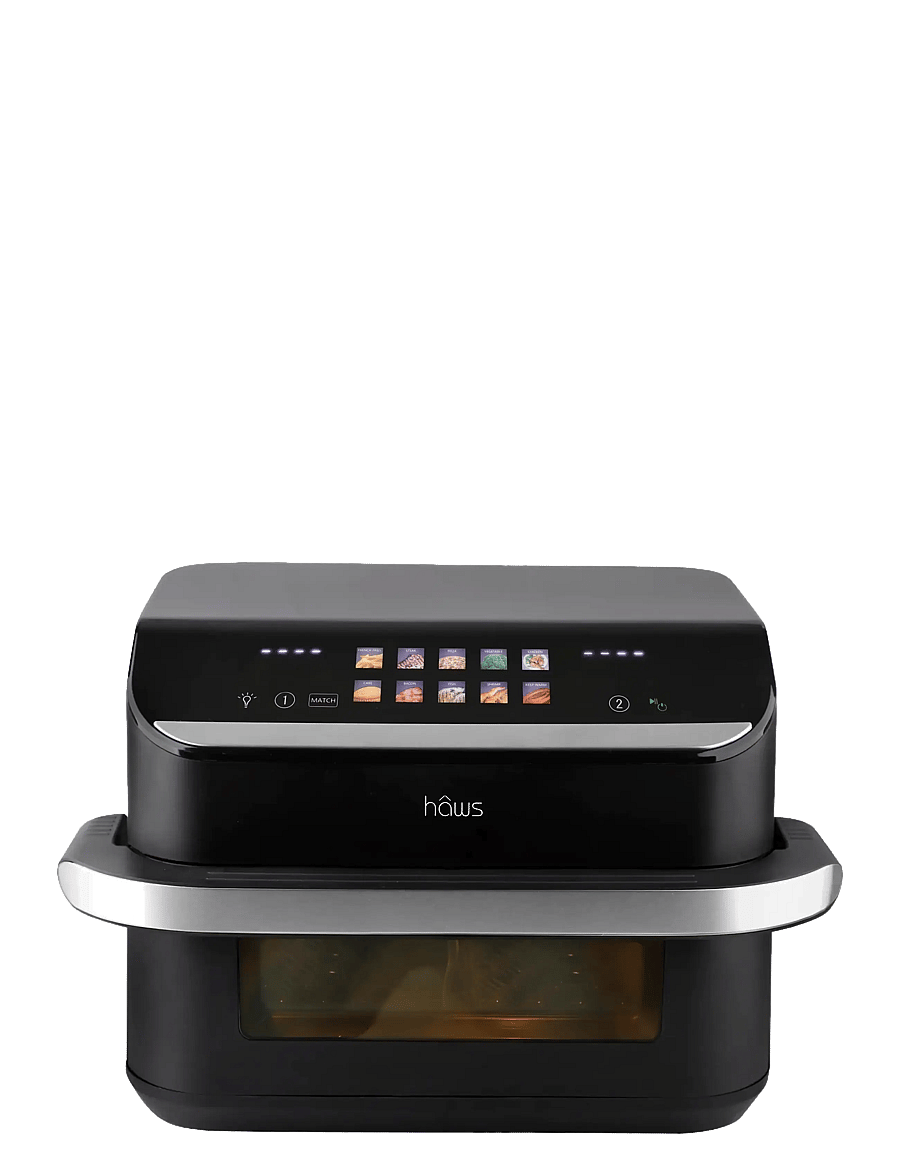 Hâws - Air Fryer 10L w. Divider 2400W Dual Heater PFAS Free Coating - kuumaõhufritüürid - black - 1