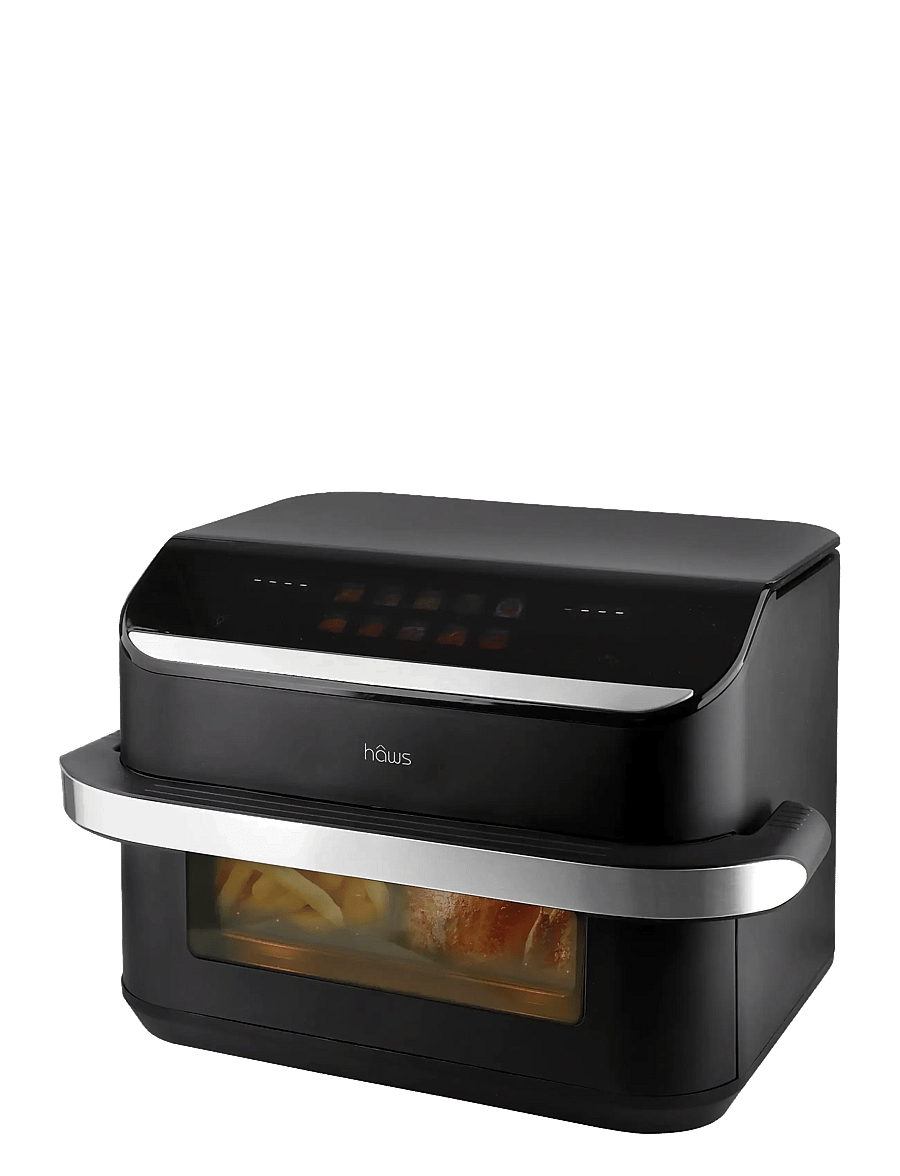 Hâws - Air Fryer 10L w. Divider 2400W Dual Heater PFAS Free Coating - kuumaõhufritüürid - black - 2