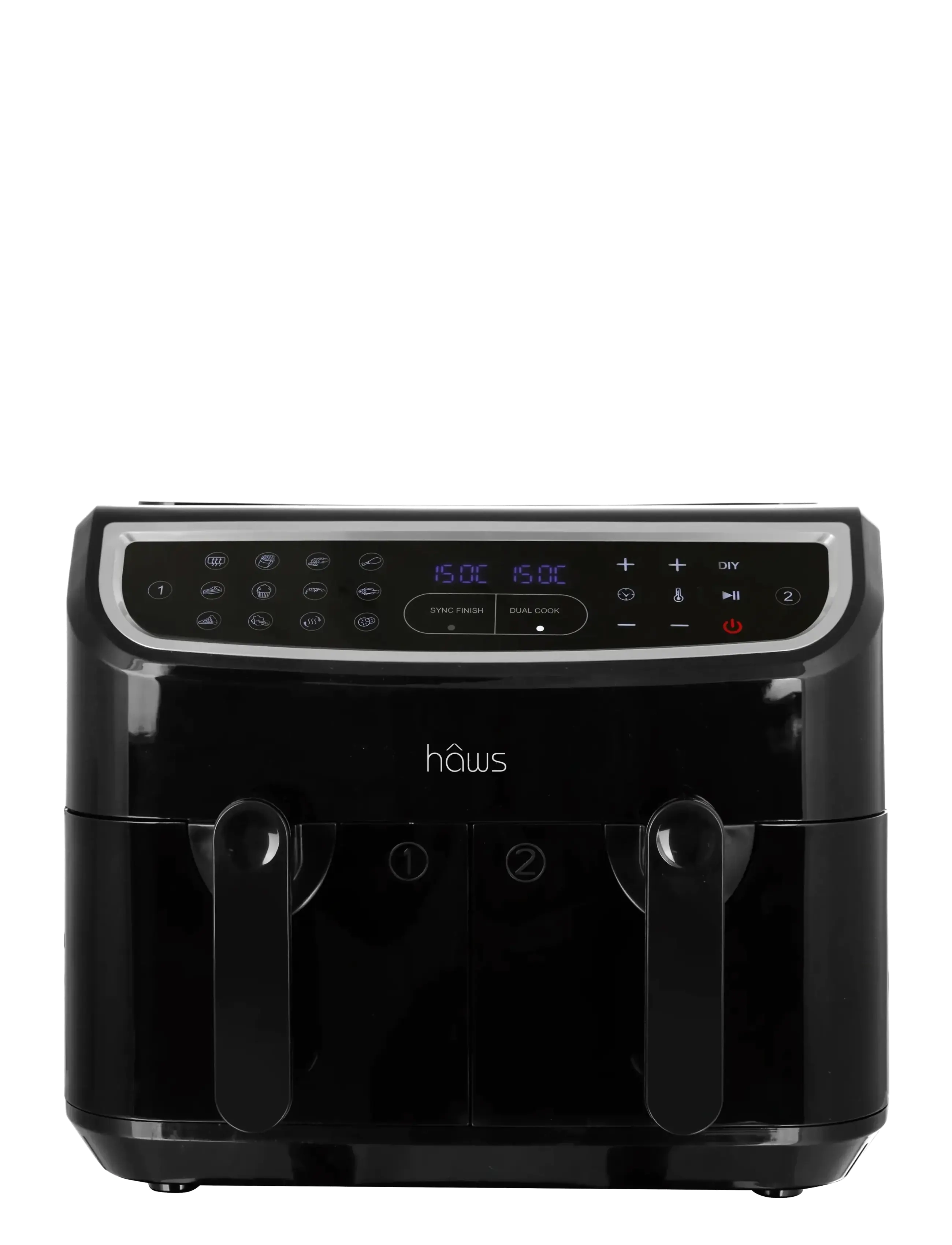 Hâws - Sejerø 2.0 Double Air Fryer 2X4.5L 2400W Pfas Free Coating - airfryers - black - 2