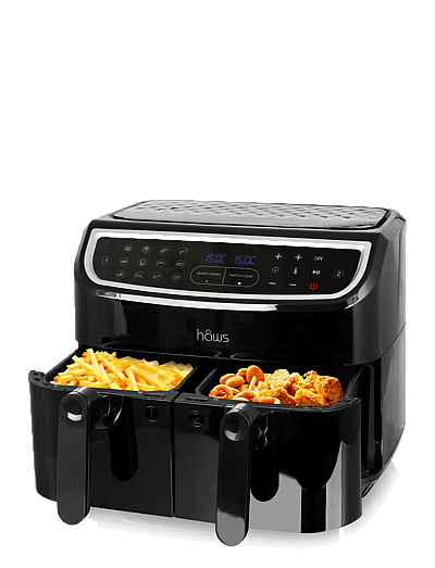 Hâws Sejerø 2.0 Double Air Fryer 2X4.5L 2400W Pfas Free Coating - Airfryers - BLACK / black