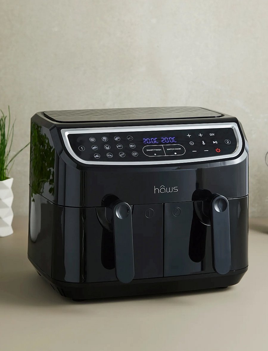 Hâws - Sejerø 2.0 Double Air Fryer 2X4.5L 2400W Pfas Free Coating - heißluftfritteusen - black - 0