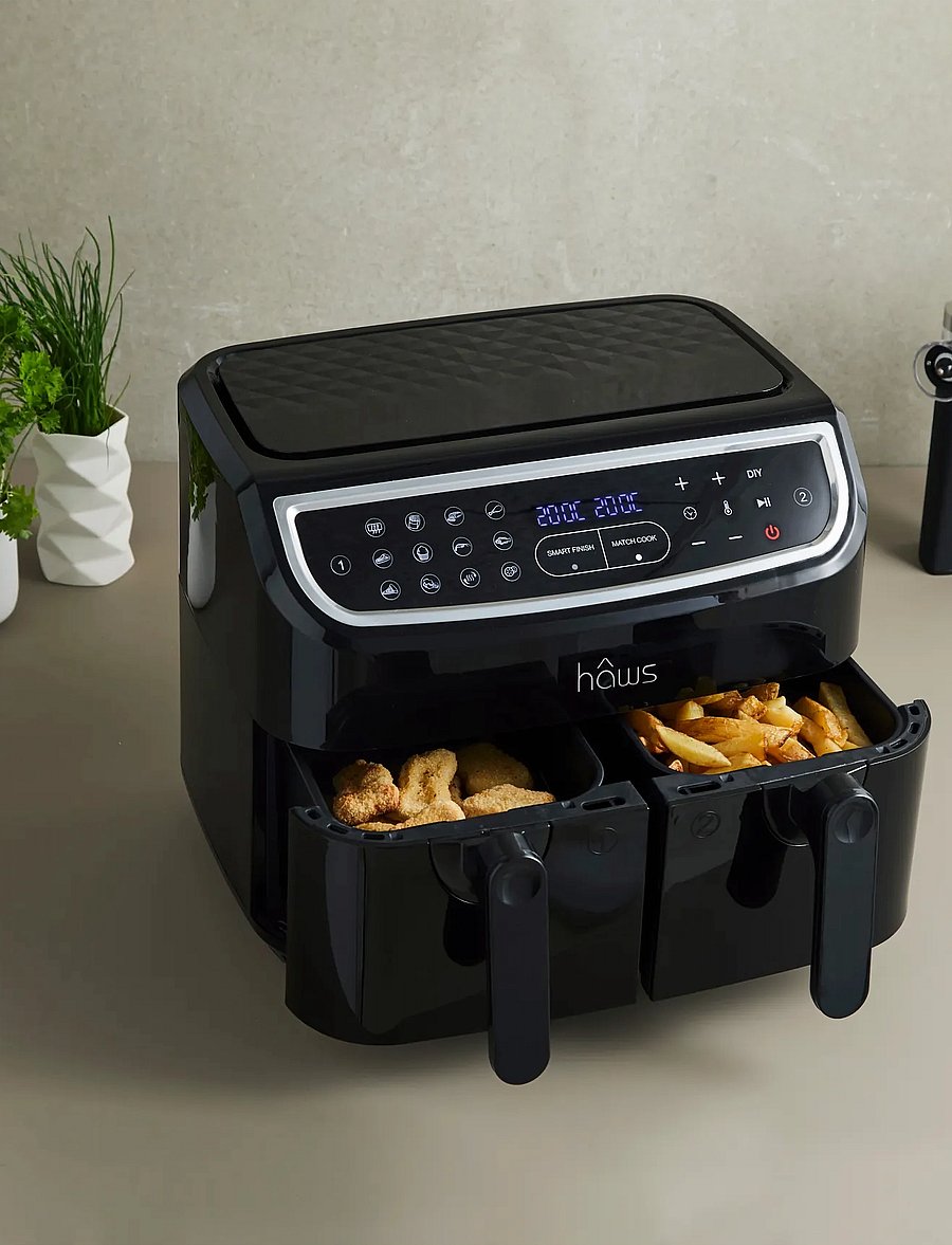 Hâws - Sejerø 2.0 Double Air Fryer 2X4.5L 2400W Pfas Free Coating - heißluftfritteusen - black - 3
