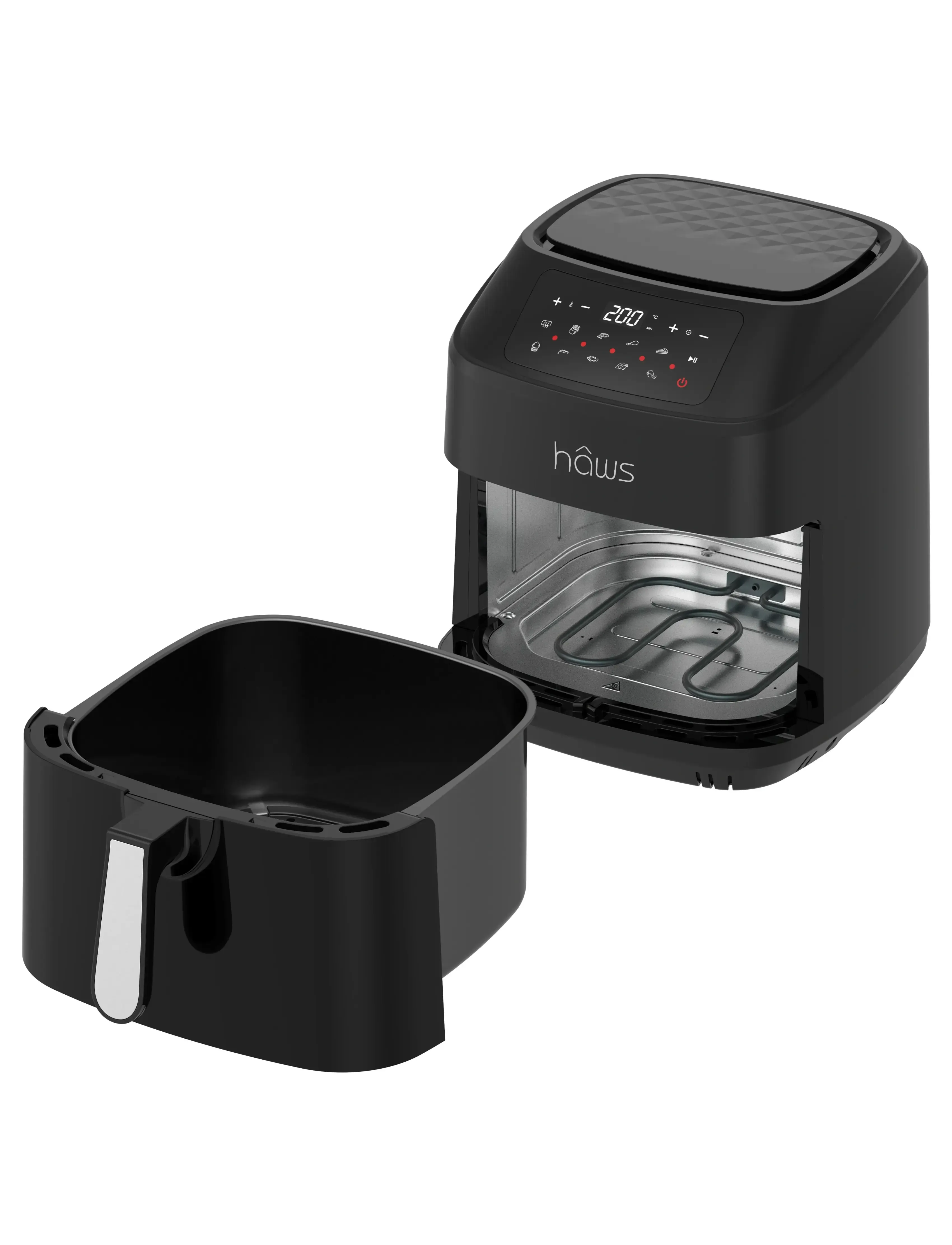 Hâws Afry30920 Vejrø Air Fryer 9.2 L 2150W Pfas Free Coating Double Heating Element, L, Kitchen Appliances, Schwarz - Fryers, Homeware