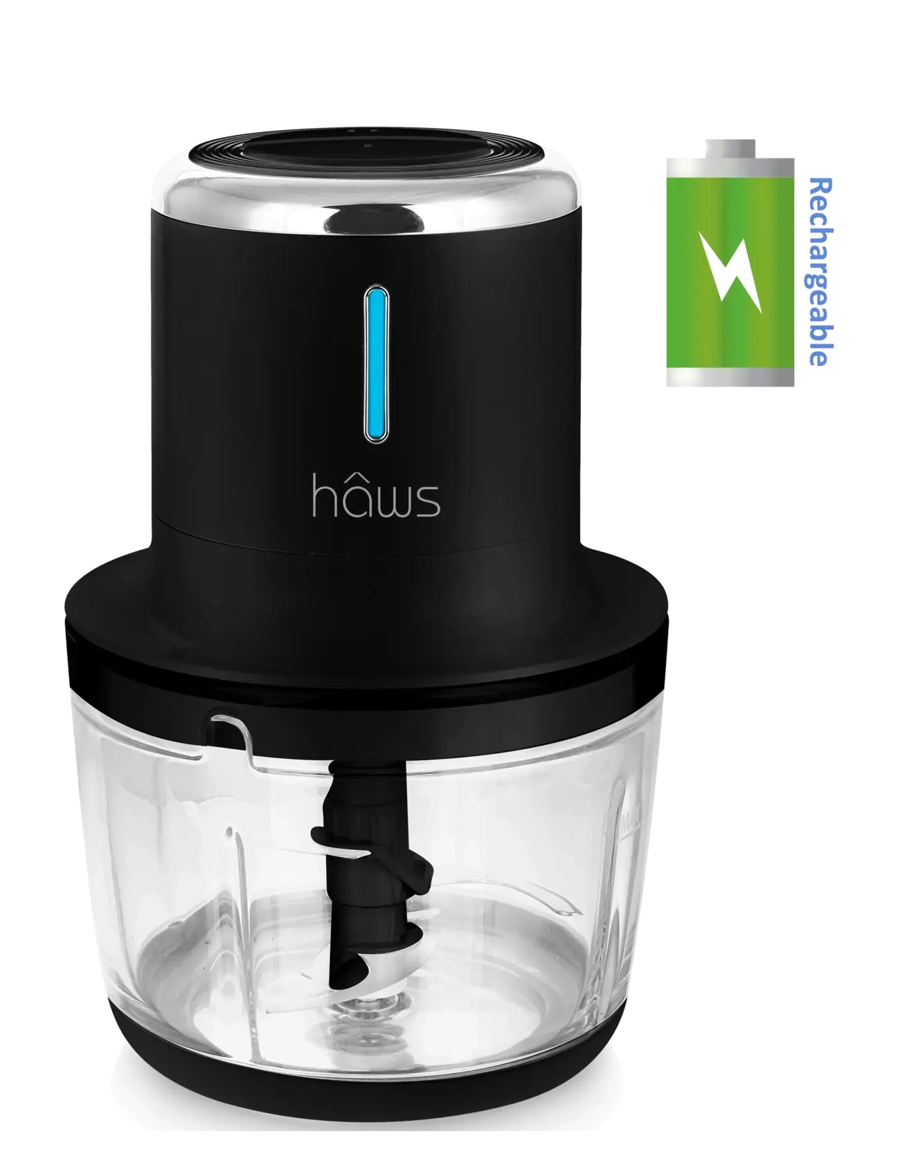 Hâws Ct200 Cordless Chopper 200W, Foodprocessor, Sort, Str: 1 L