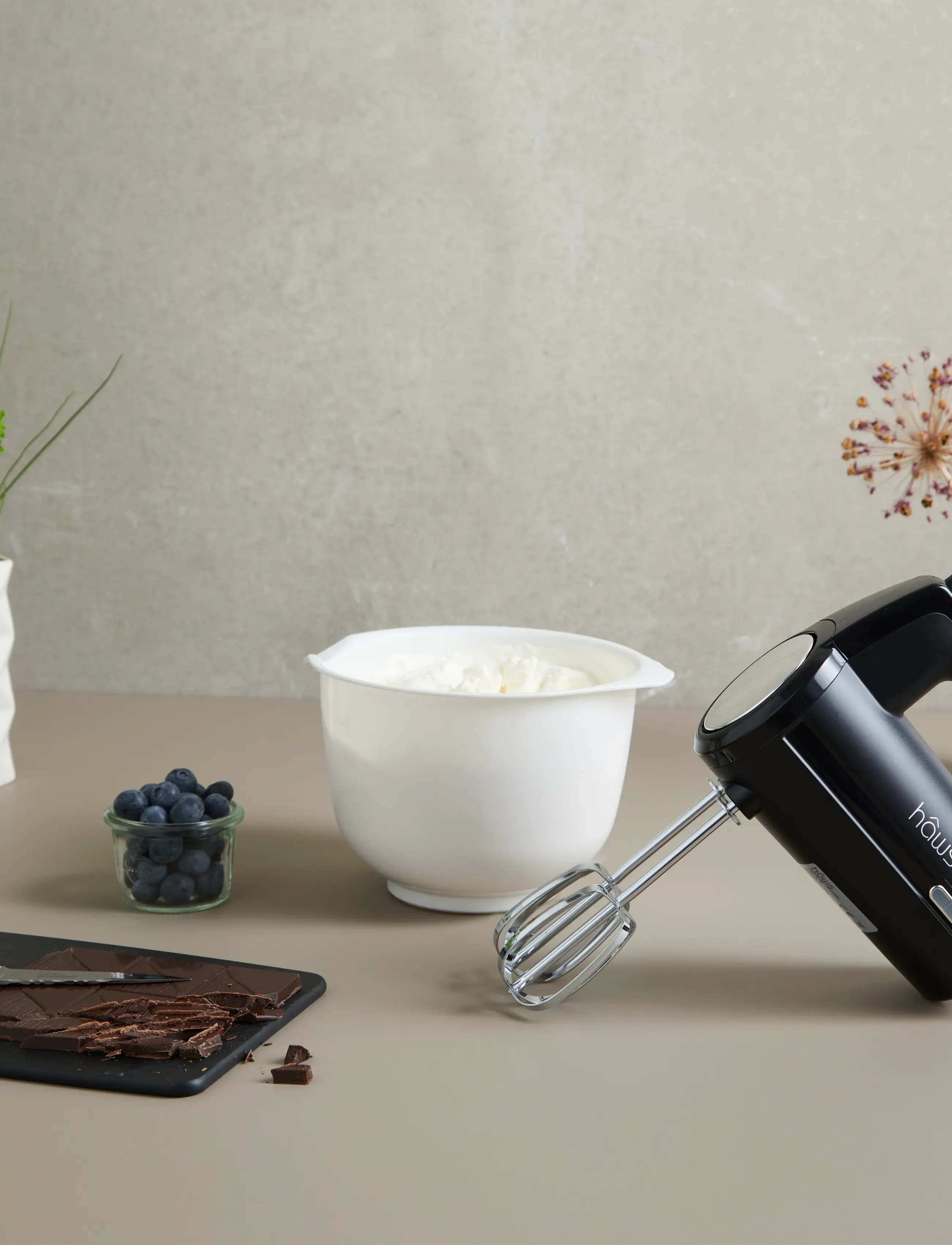 Hâws Hâws Hm80 Alrø Cordless Hand Mixer, 80 W, Black, Køkkenmaskiner > Mixere Og Blendere, Unisex