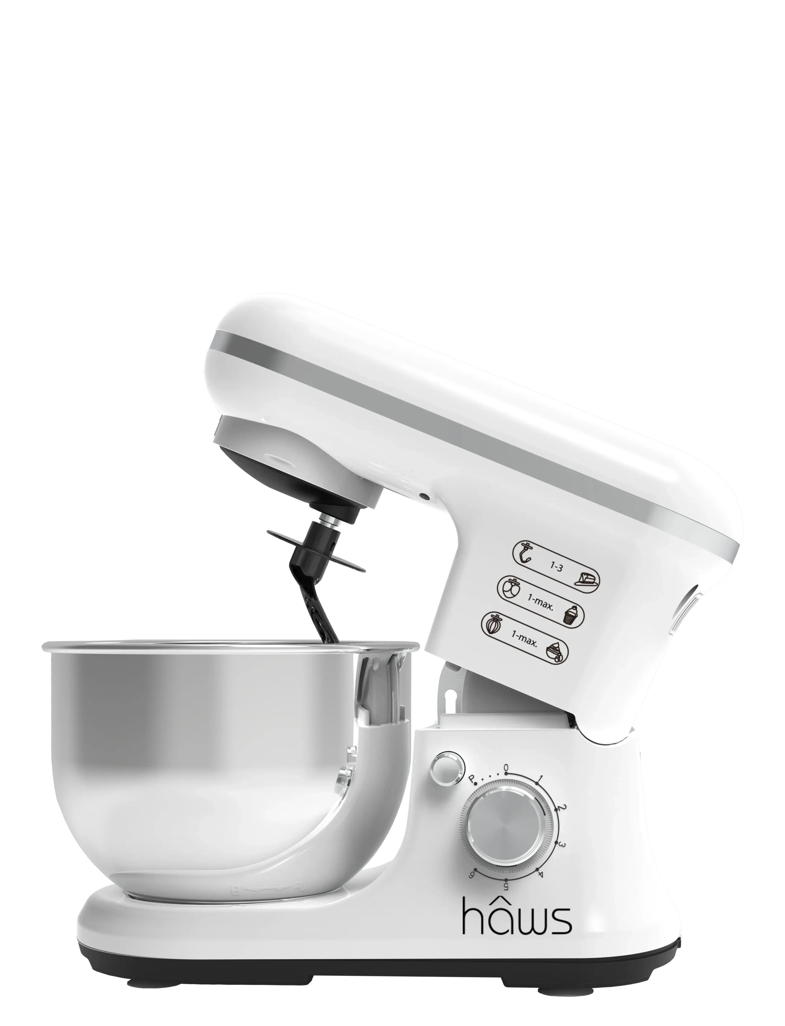 Hâws Km1200W Kitchen Machine White 1200 W, Køkkenmaskine, Hvid, Str: 1200 W