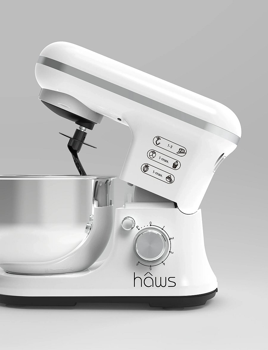 Hâws - Hâws KM1200W Kitchen Machine White 1200 W - standmixer - white - 0