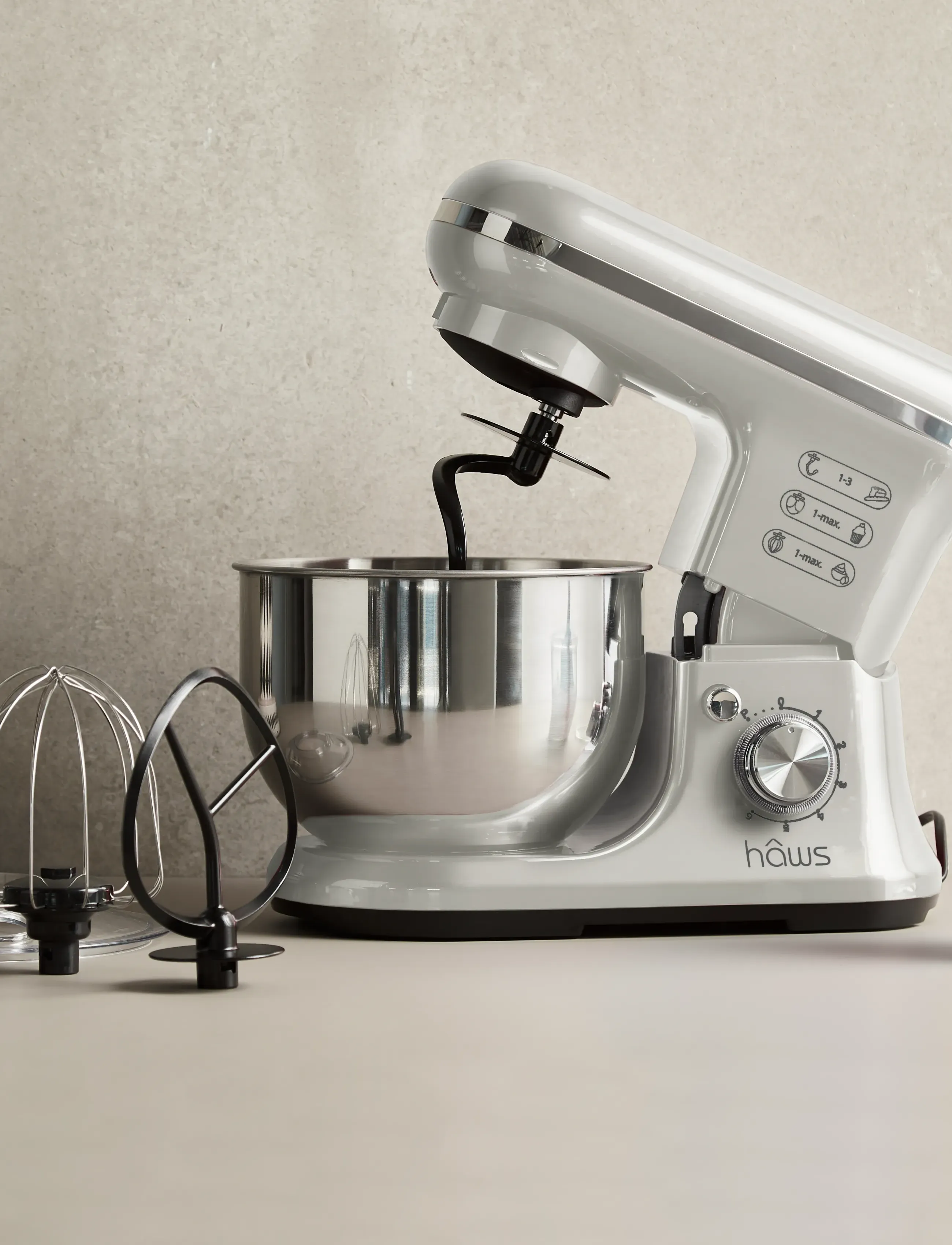 Hâws - Hâws KM1200W Kitchen Machine White 1200 W - standmixers - white - 2